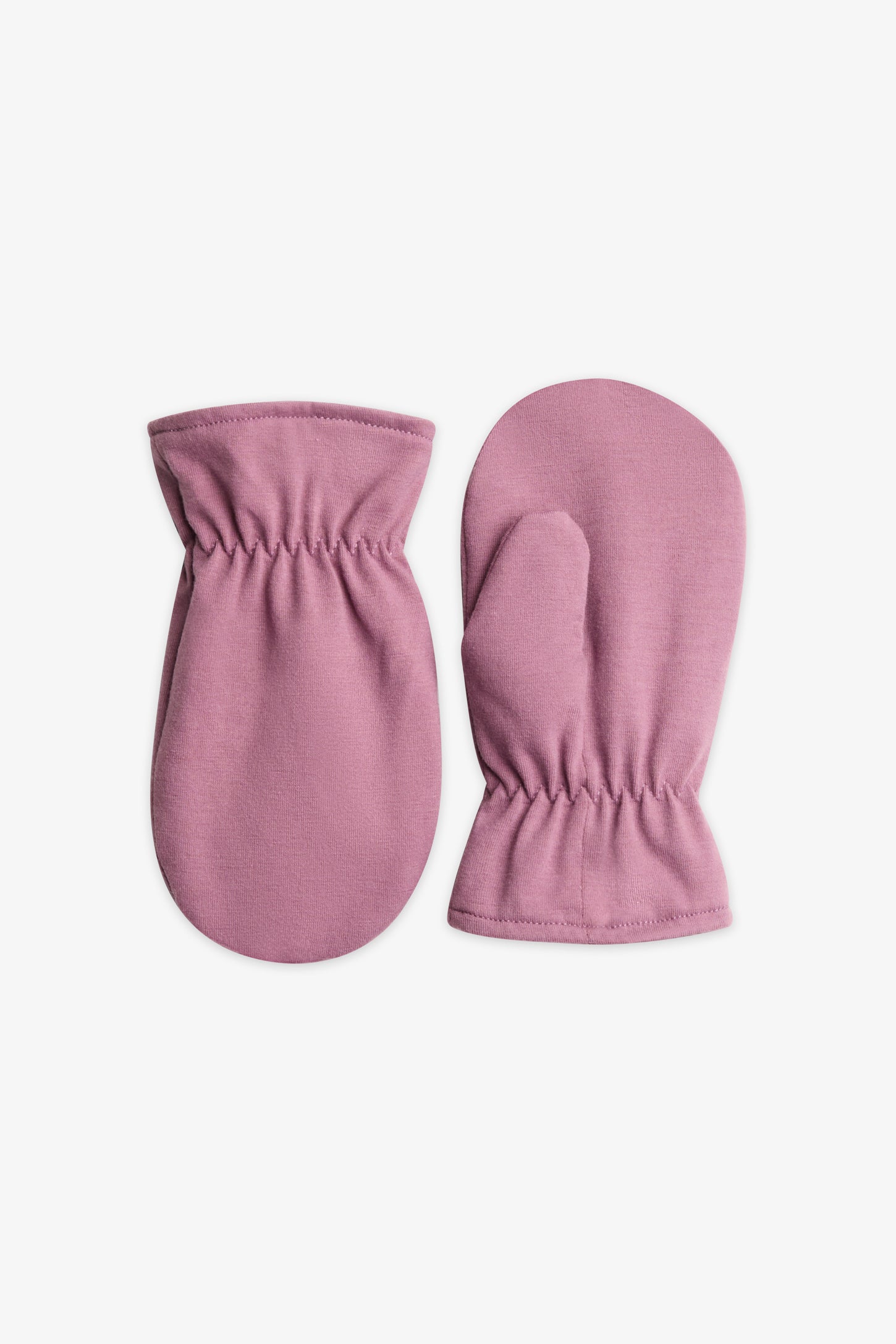Mitaines en coton doublées - Bébé fille && MAUVE