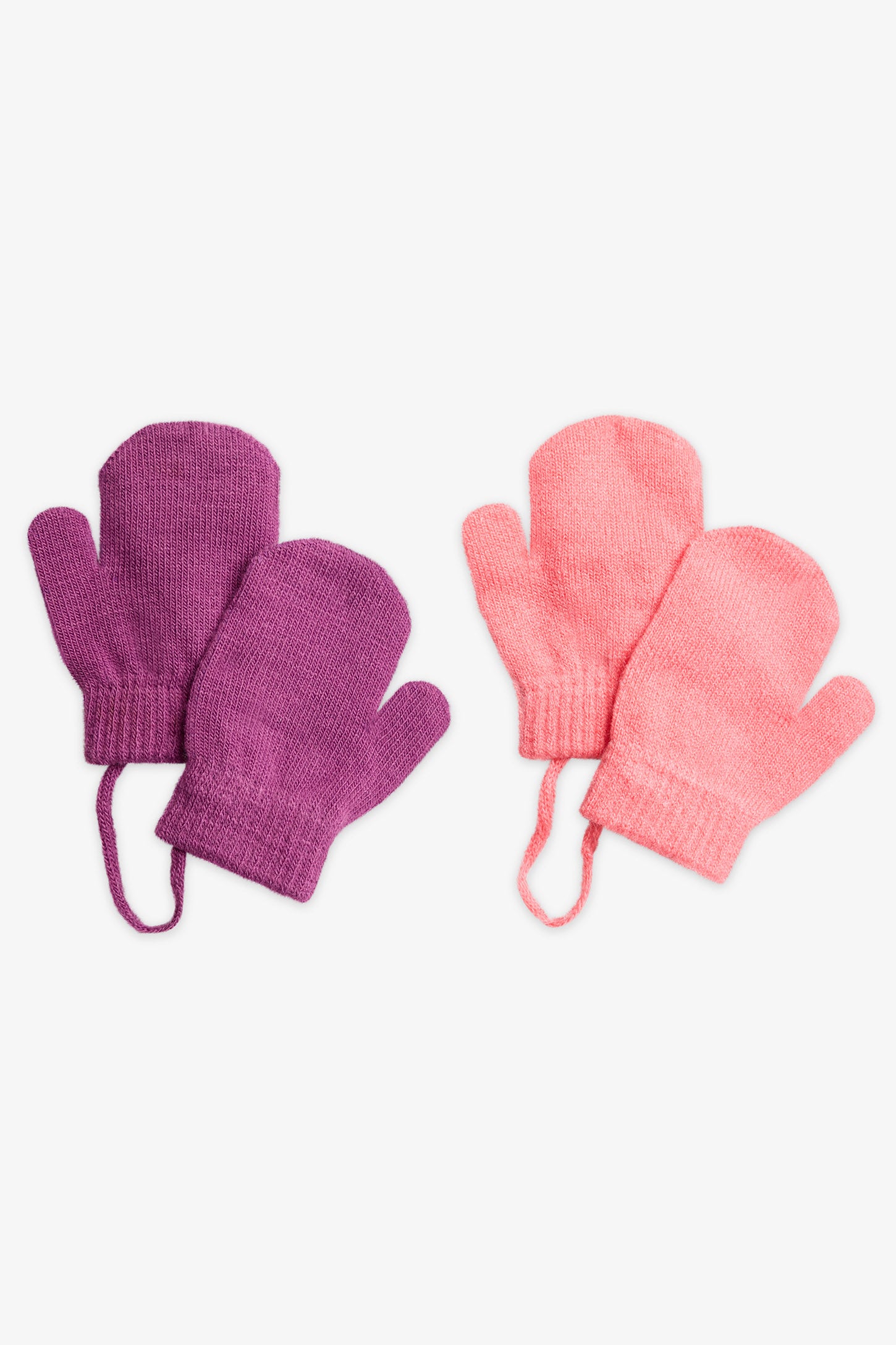 Lot de 2 paires mitaines magiques, 2T-3T, 2/10$ - Bébé fille && MAUVE FONCE