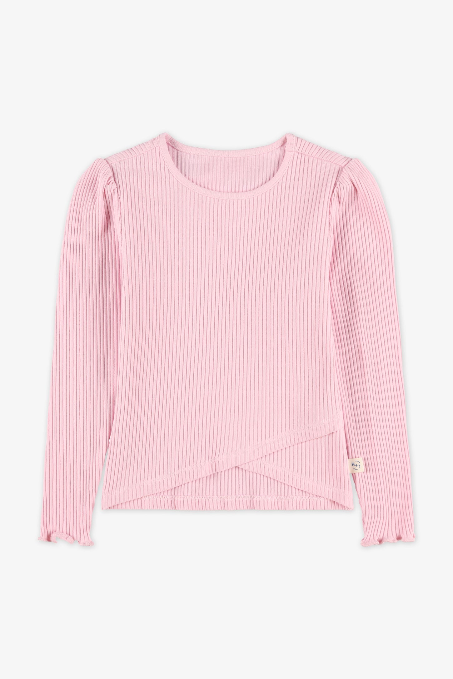 Chandail manches longues col rond - Enfant fille && ROSE