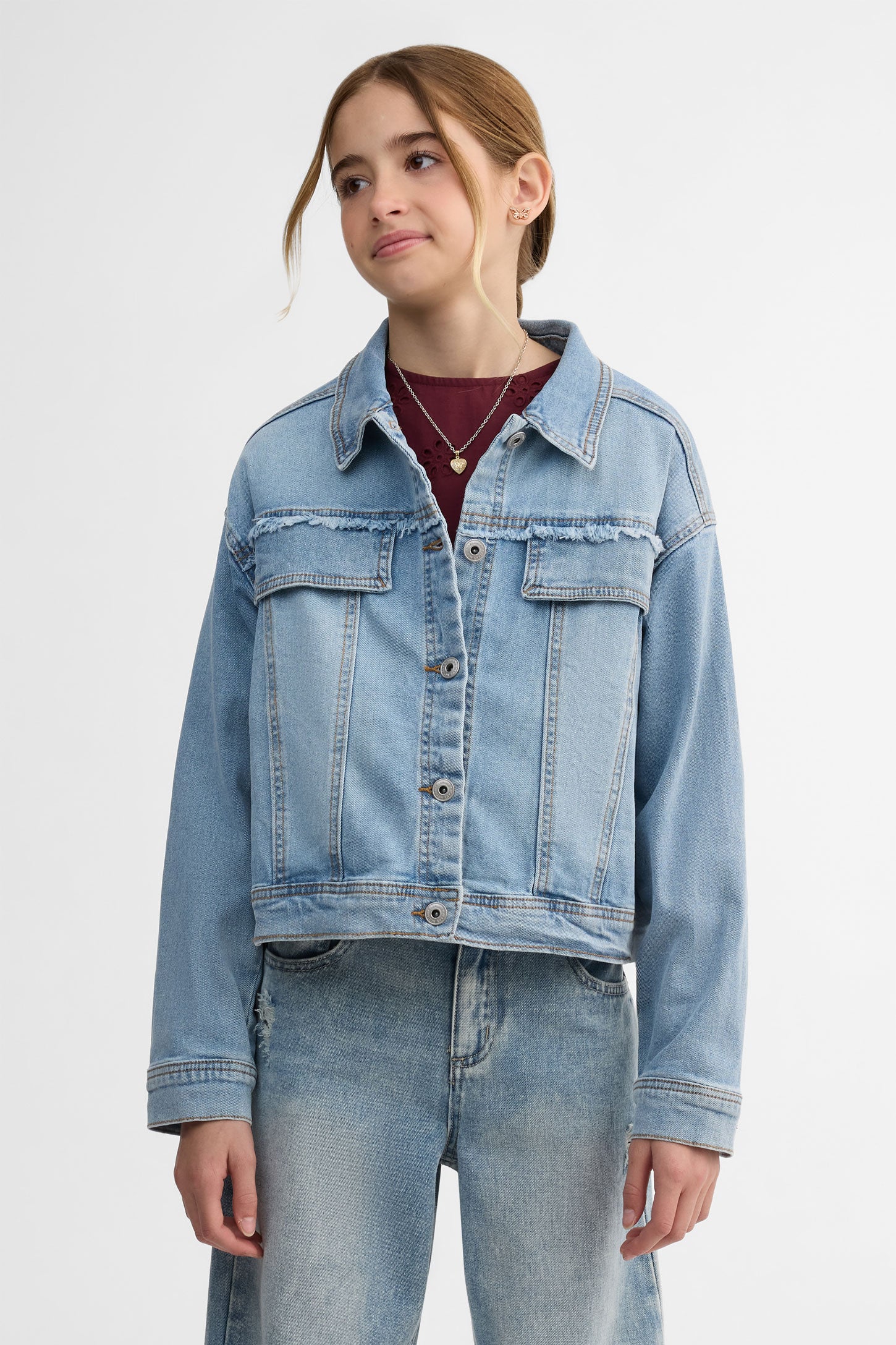 Veste en jeans - Ado fille && DENIM PALE