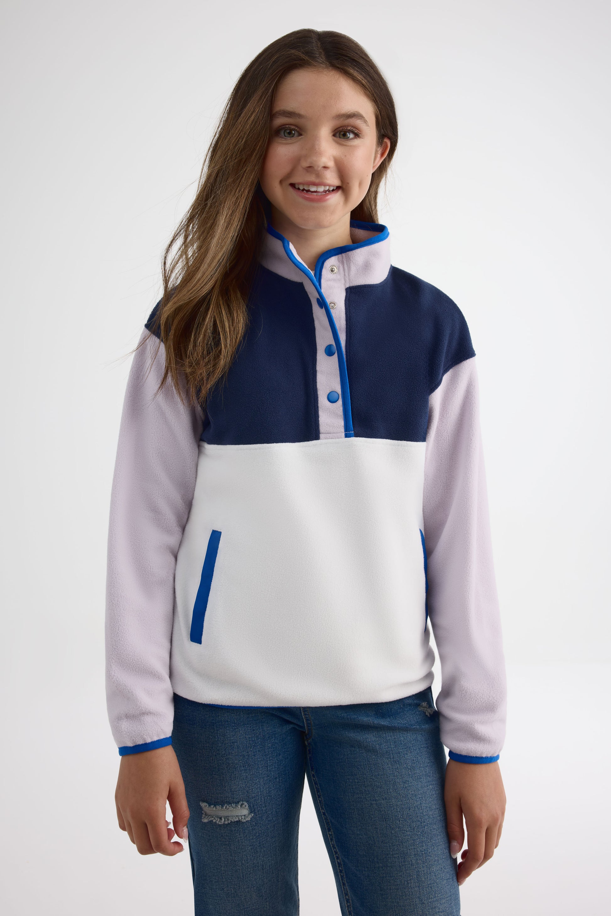 Chandail blocs de couleurs - Ado fille && LILAS