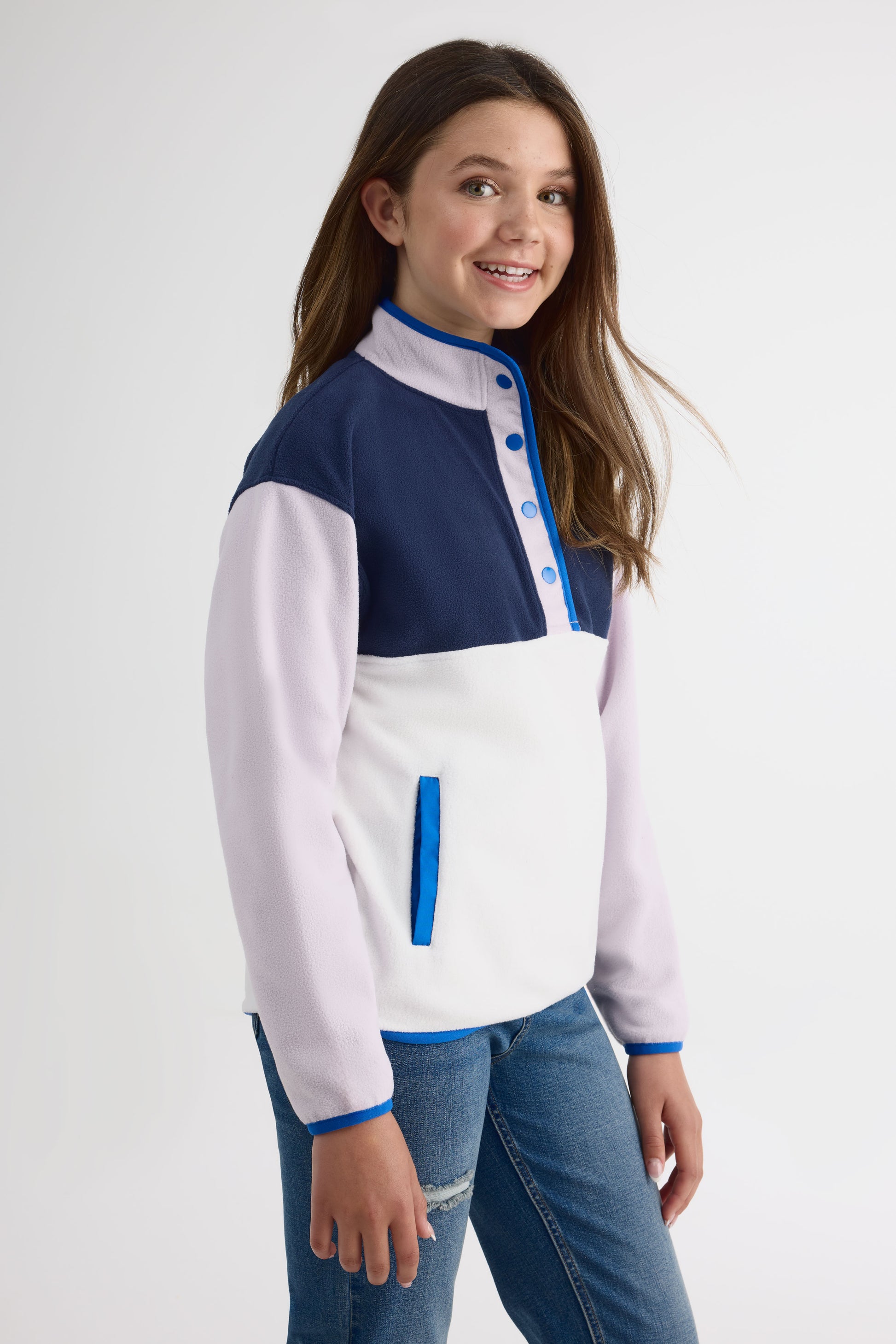 Chandail blocs de couleurs - Ado fille && LILAS