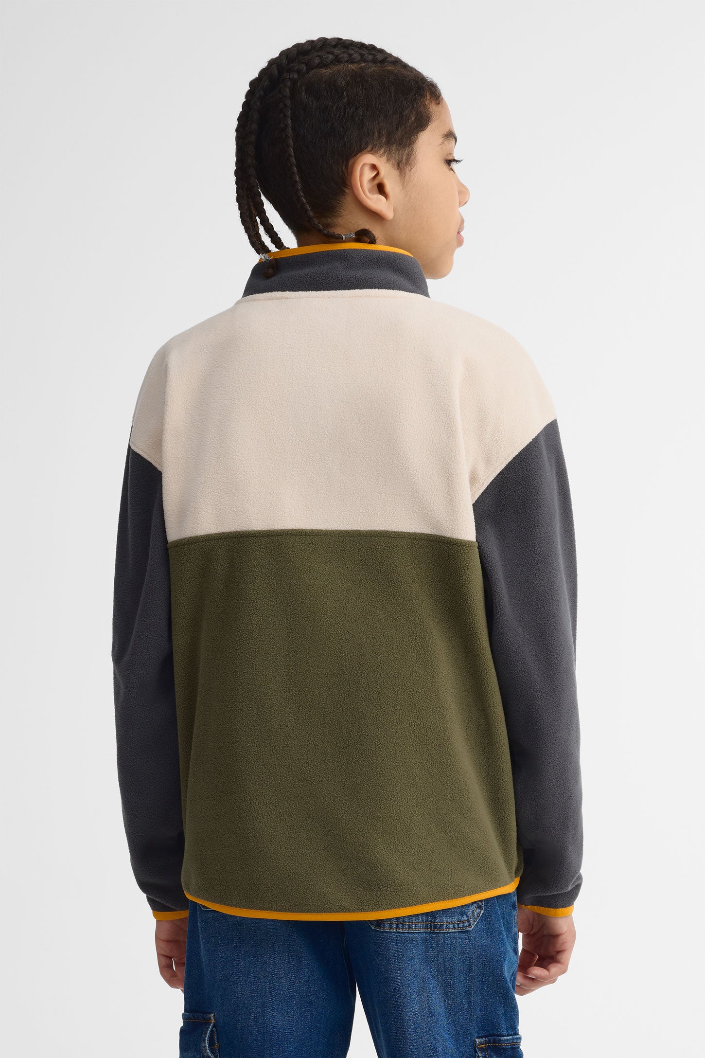 Chandail col montant micropolaire - Ado garçon && BEIGE