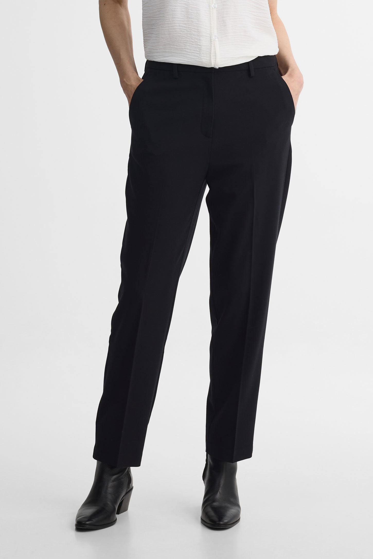 pantalon haute taille femme