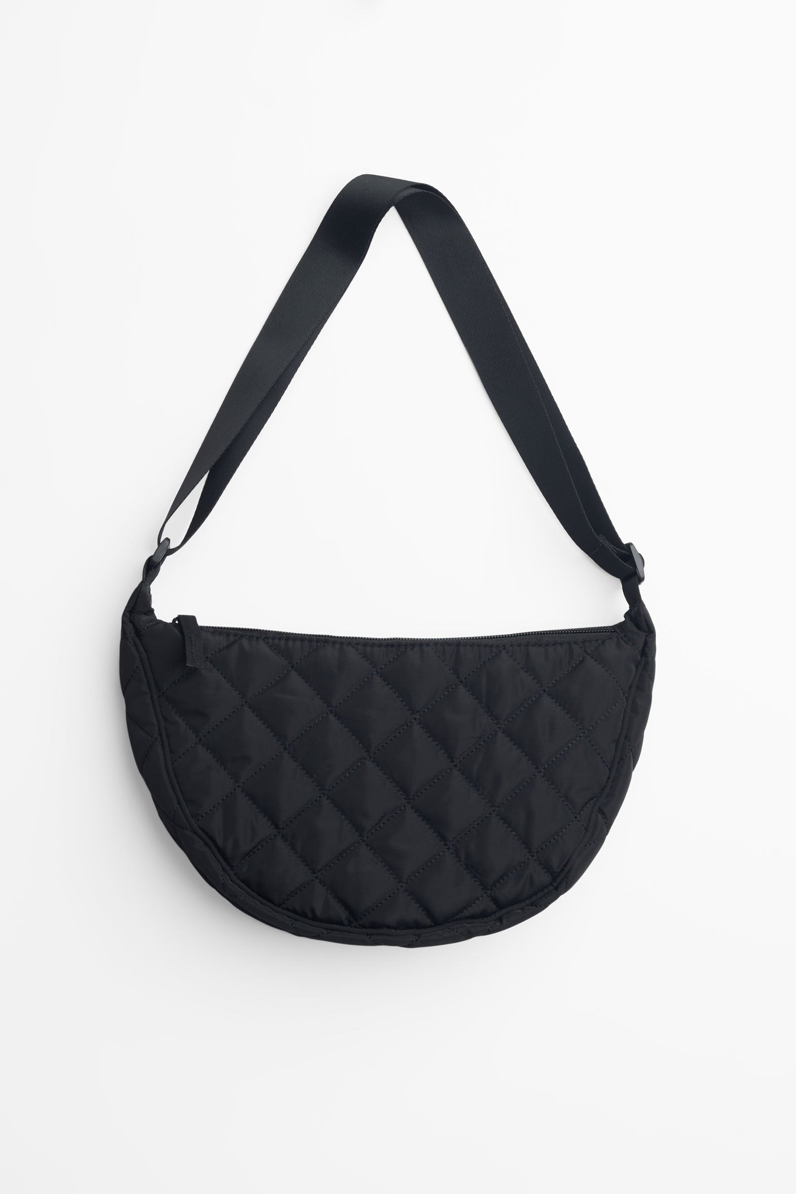 Sac bandoulière en nylon matelassé - Femme && NOIR