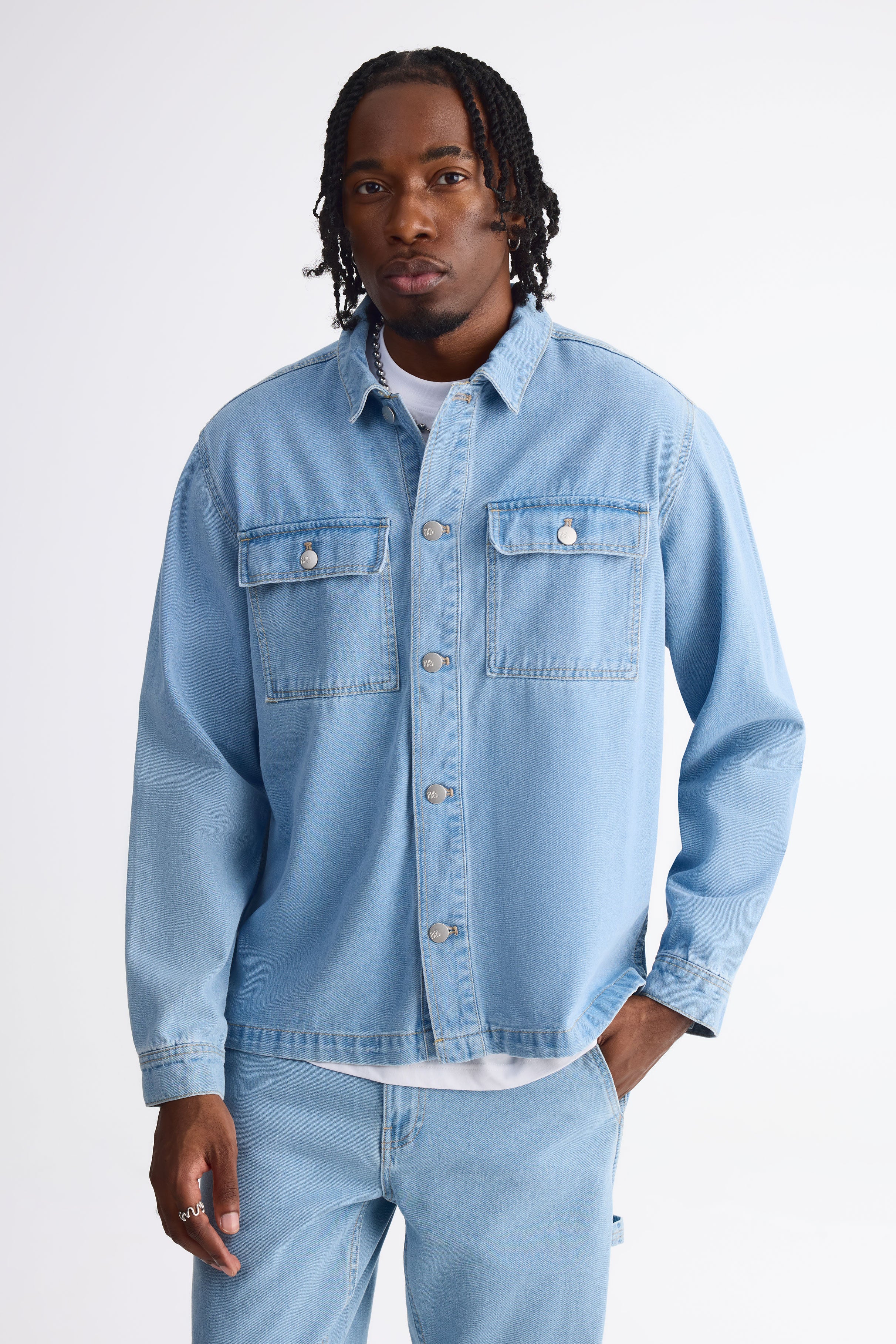 Veste en jeans - Homme && DENIM PALE