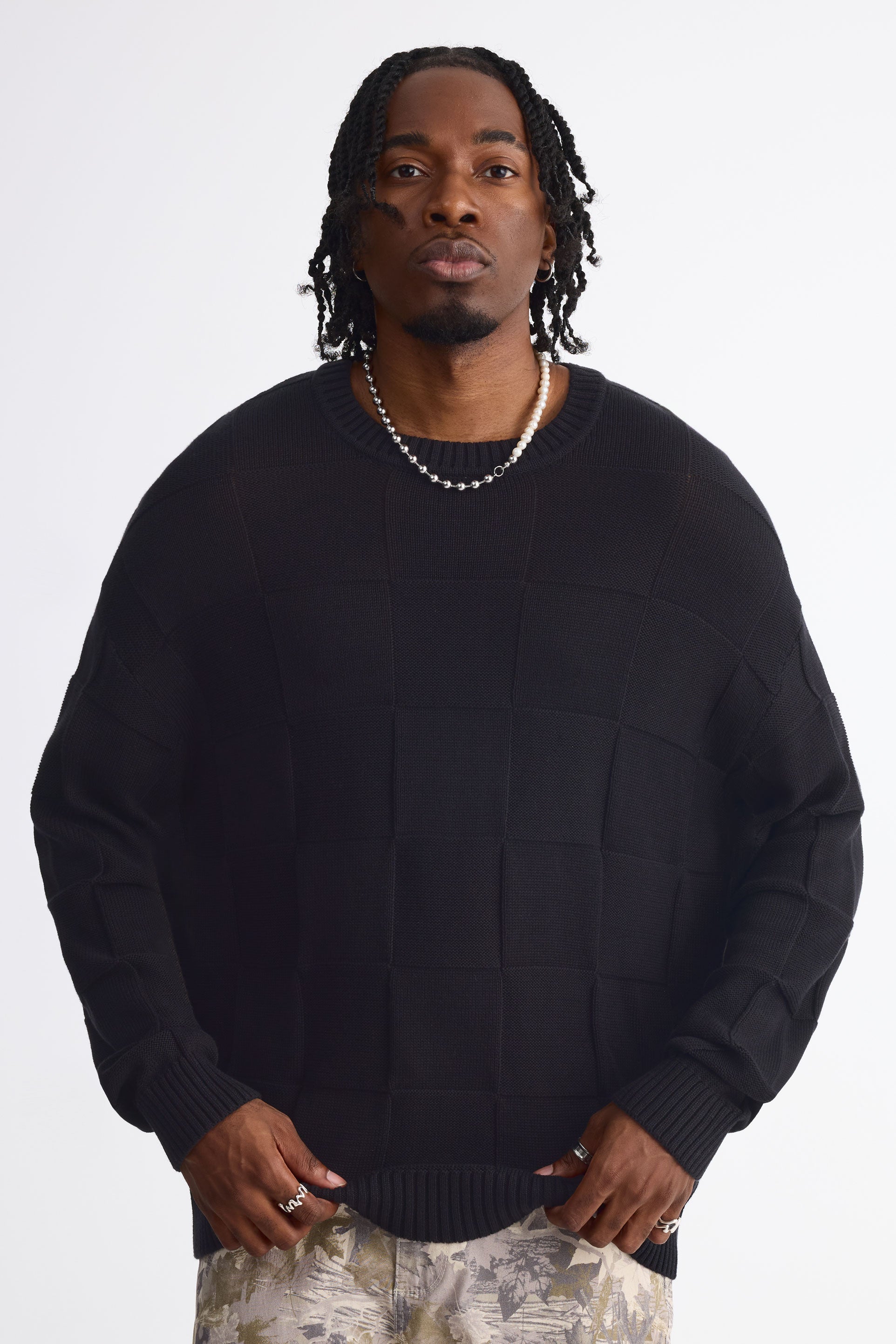 Chandail en tricot - Homme && NOIR