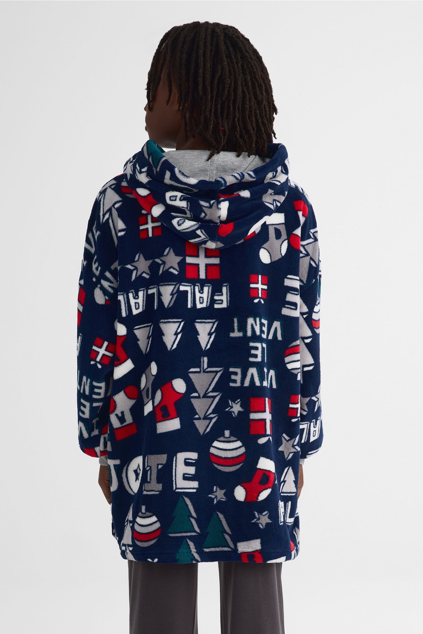 Chandail oversize à capuchon – Ado garçon && MARIN/MULTI