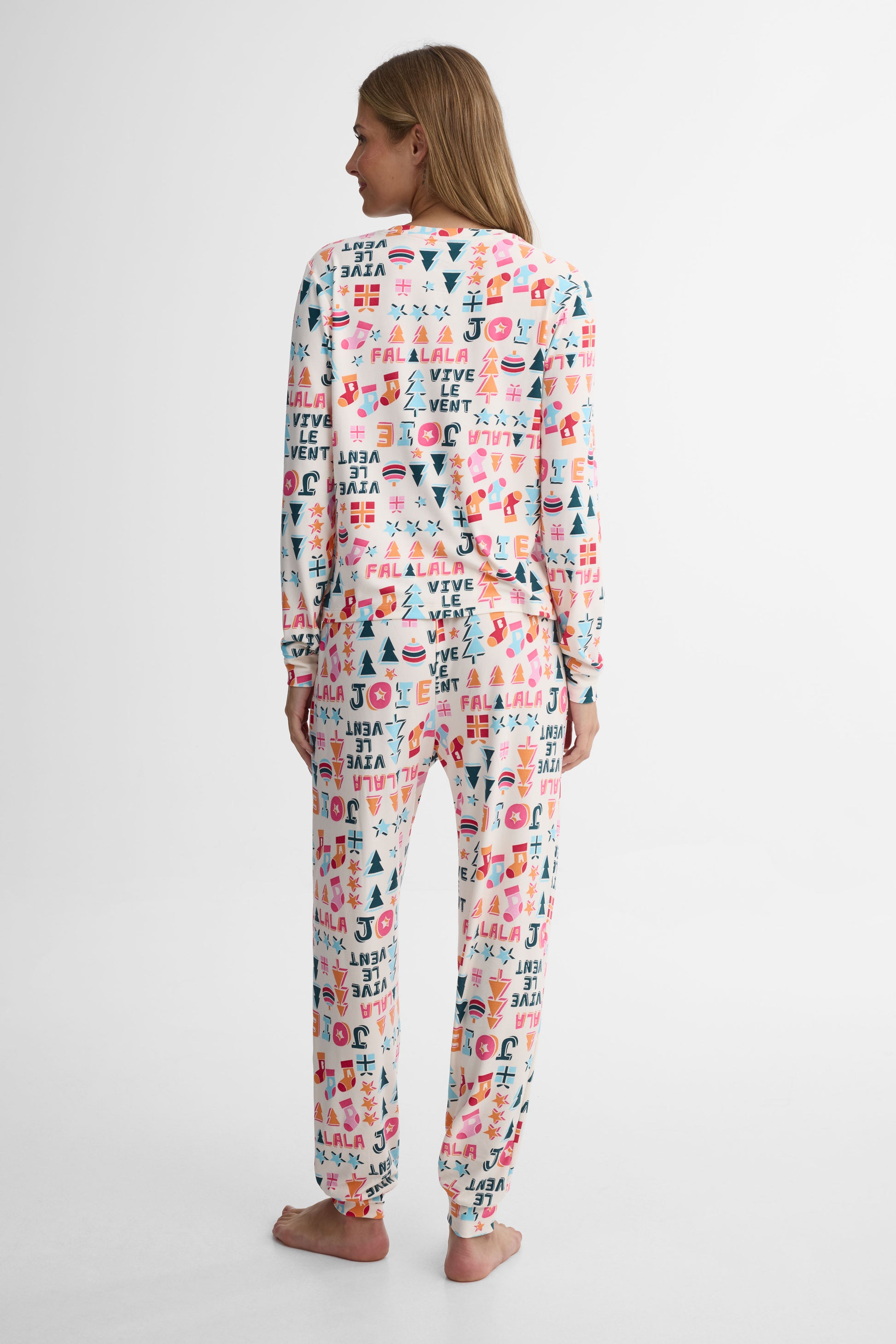 Ensemble pyjama graphique – Femme && BLANC CASSÉ/MULTI