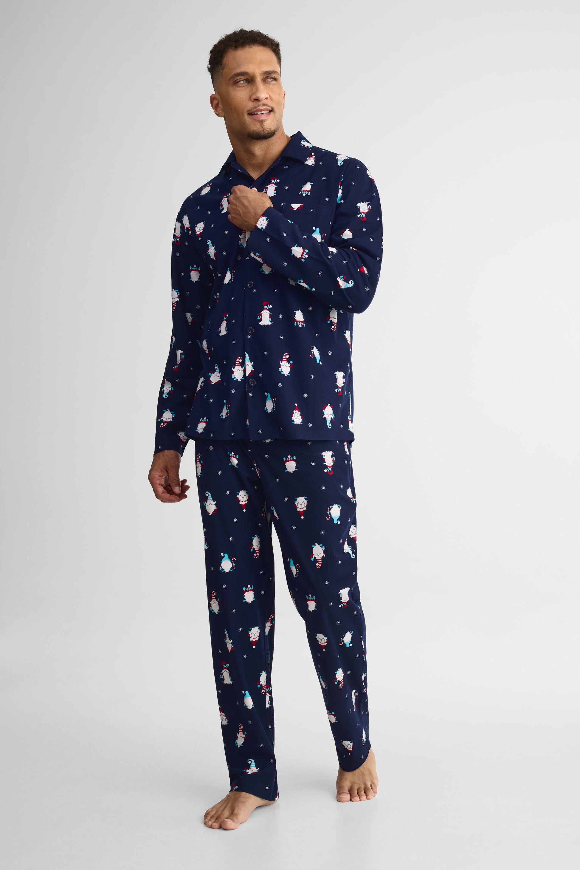 Pyjama 2 pièces flanelle imprimé – Homme && MARIN/MULTI