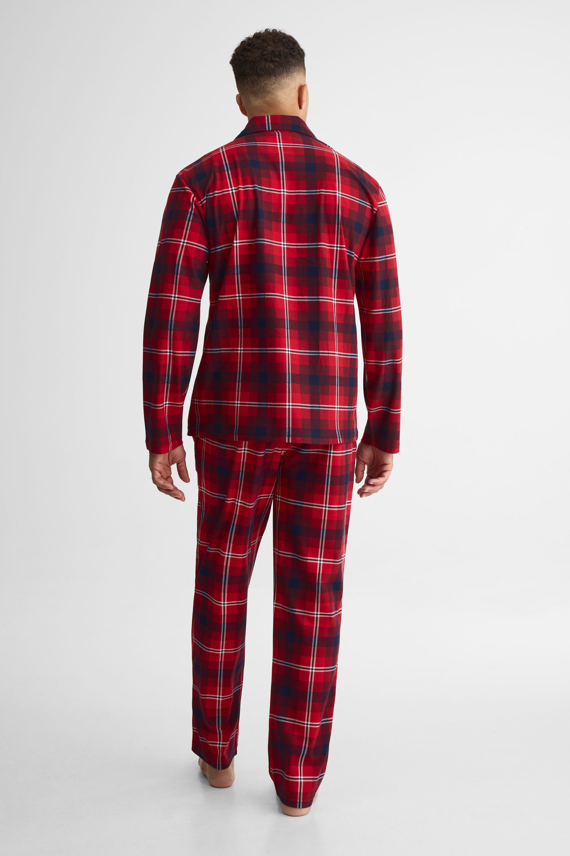 Pyjama 2 pièces flanelle imprimé – Homme && ROUGE/MULTI
