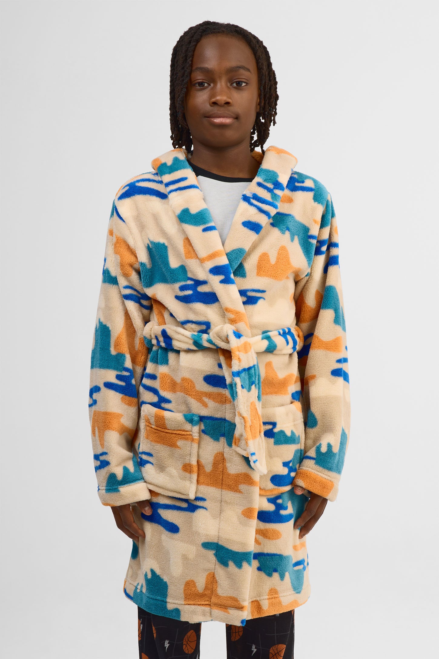Robe de chambre avec capuchon – Ado garçon – Aubainerie