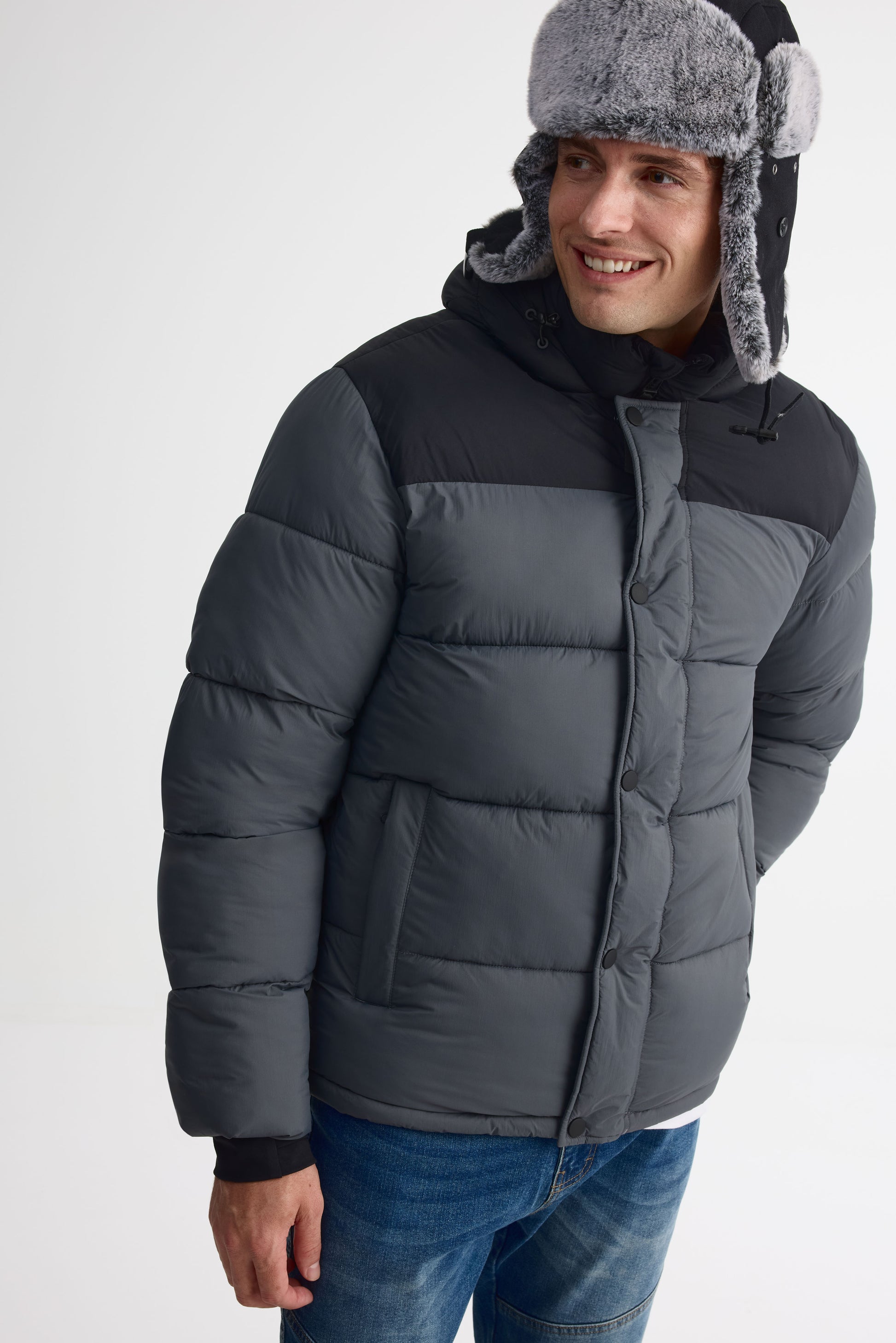 Manteau "puffer" - Homme && CHARBON