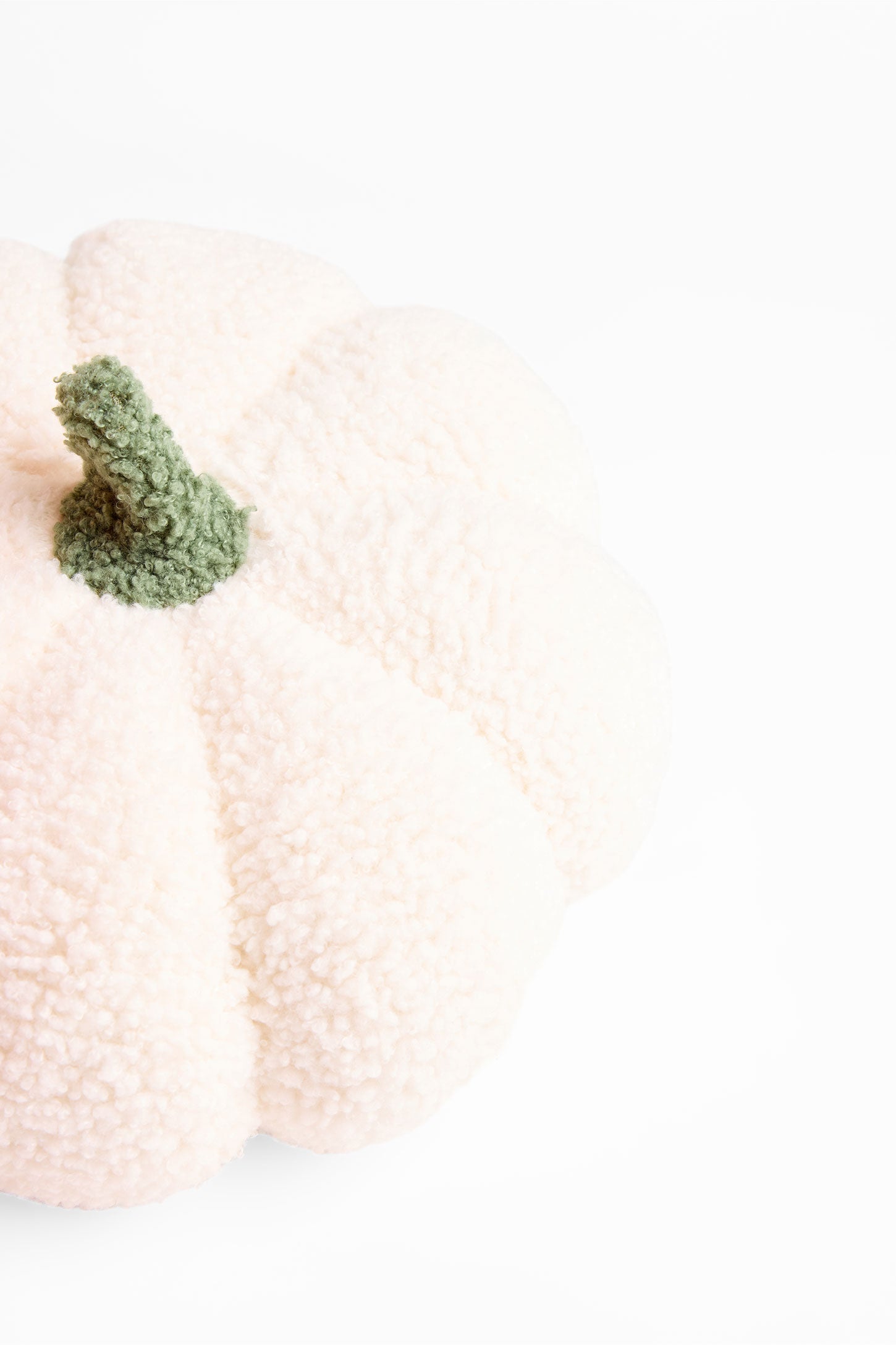 Coussin citrouille en peluche - Maison && BLANC CASSÉ