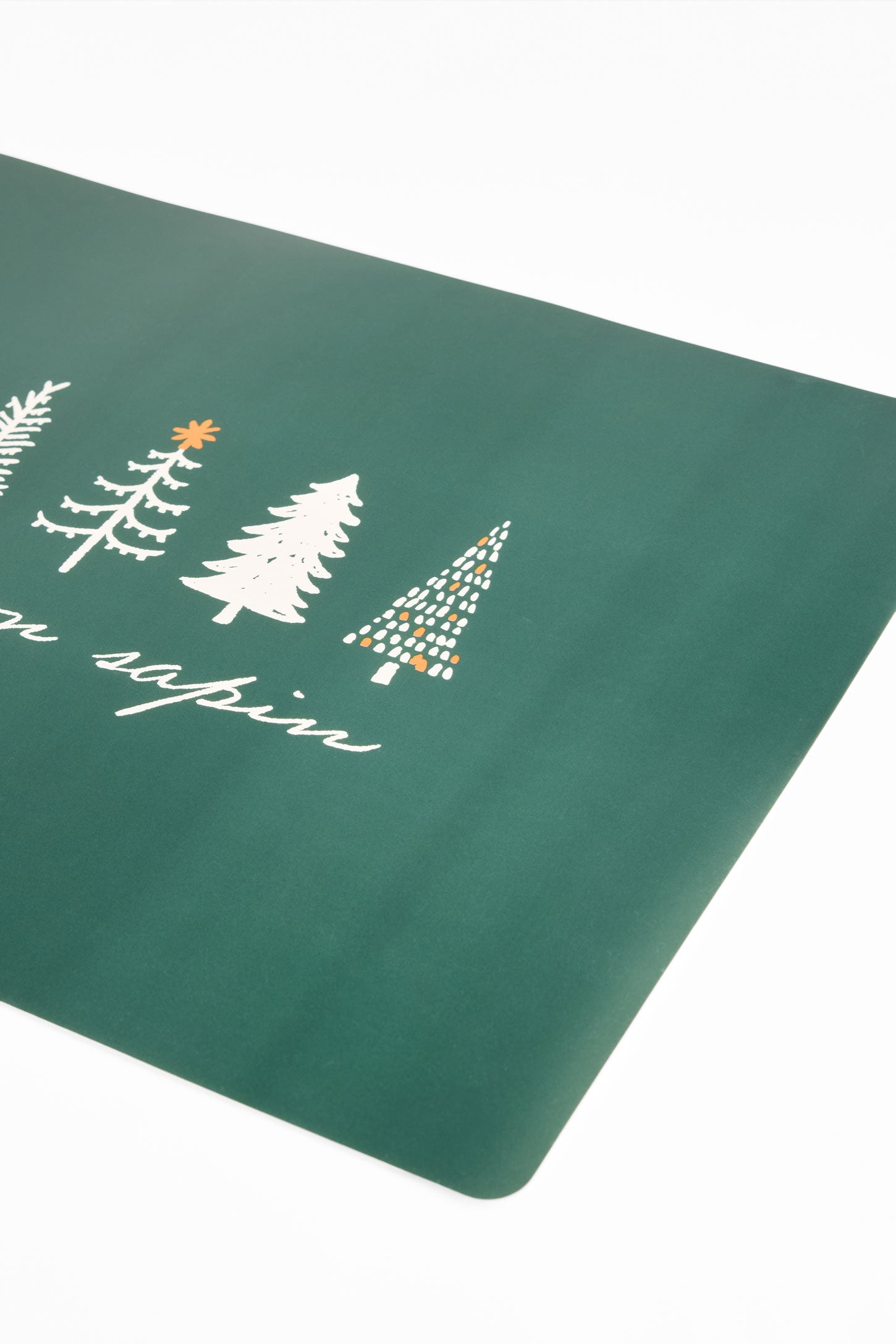 Napperon imprimé en plastique - 6 unités && VERT FORET