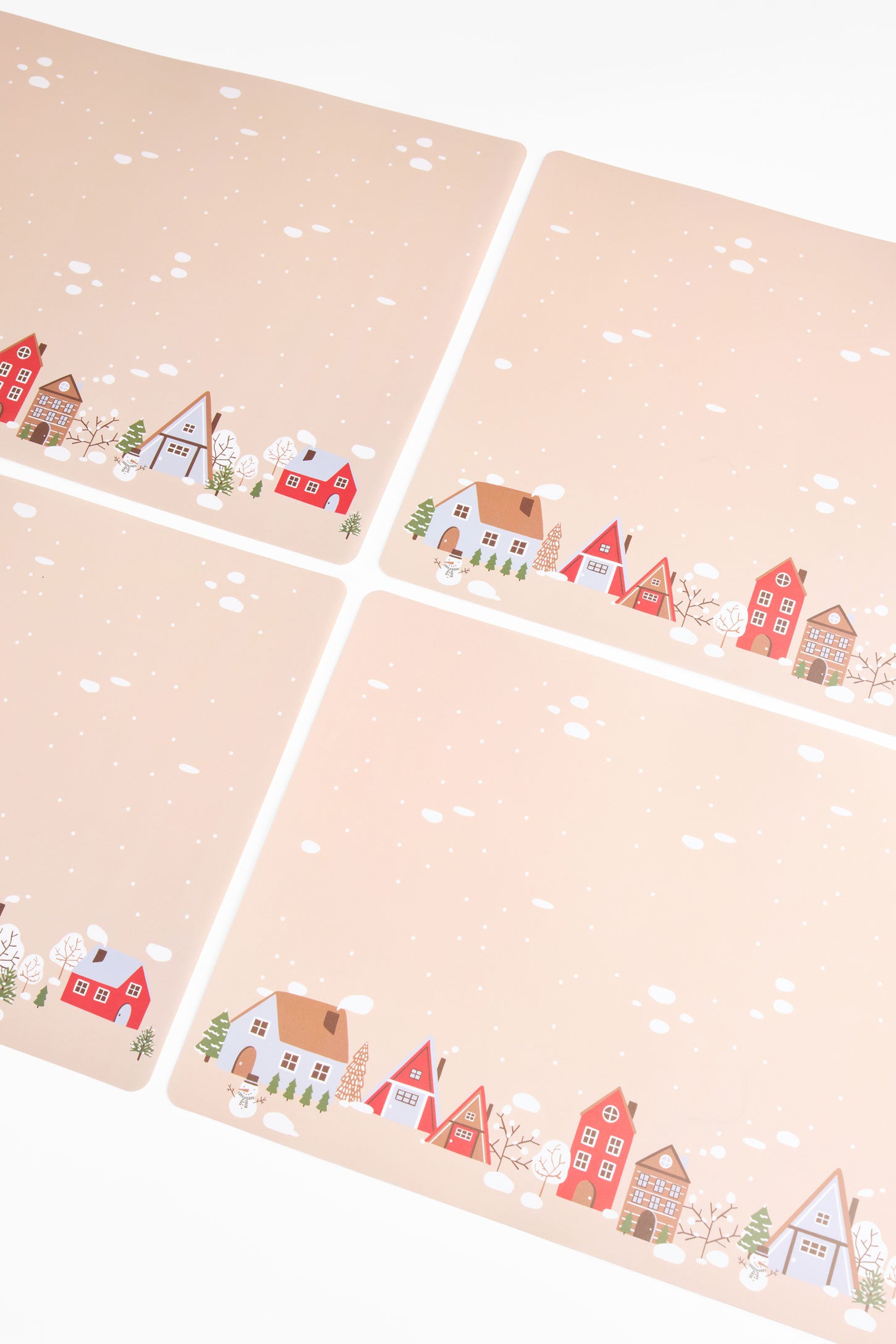 Napperon imprimé en plastique - 6 unités && BEIGE