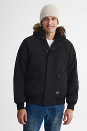 Manteau isolé "bomber" résistant à l'eau - Homme && NOIR
