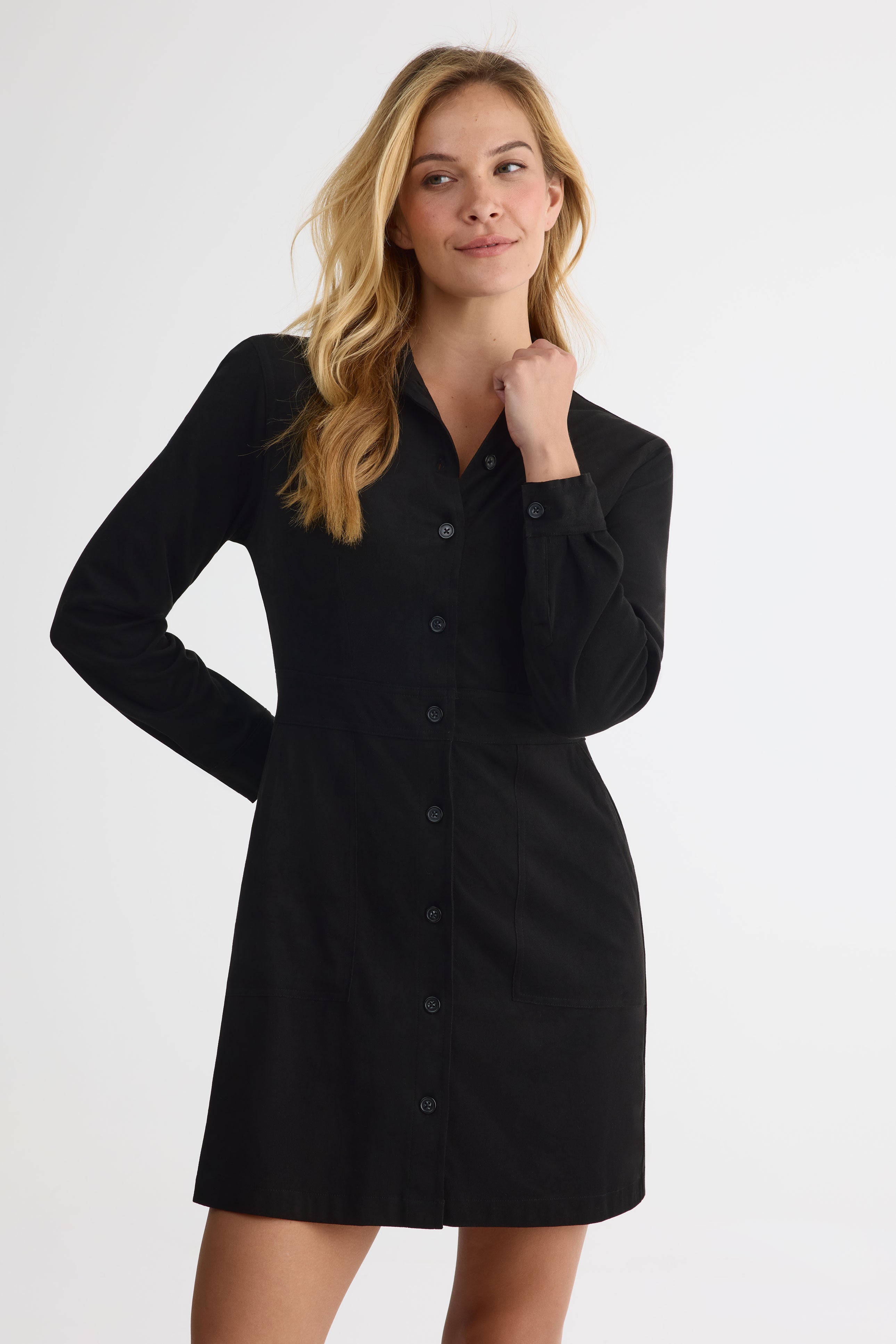 Bonnie - Robe élégante et ample avec boutons pour femmes