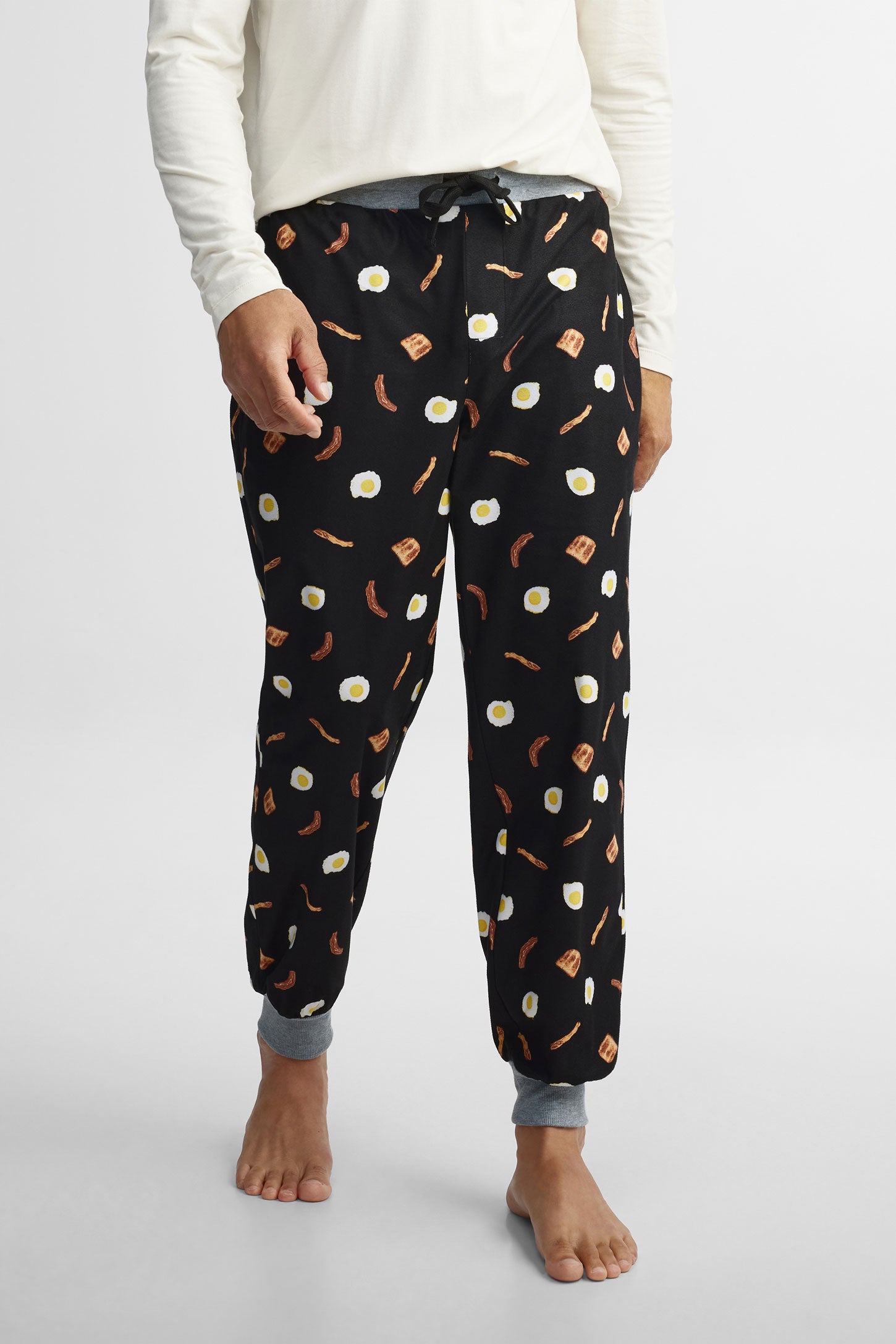 Pantalon pyjama à carreaux en flanelle, 2/40$ - Homme && NOIR/MULTI