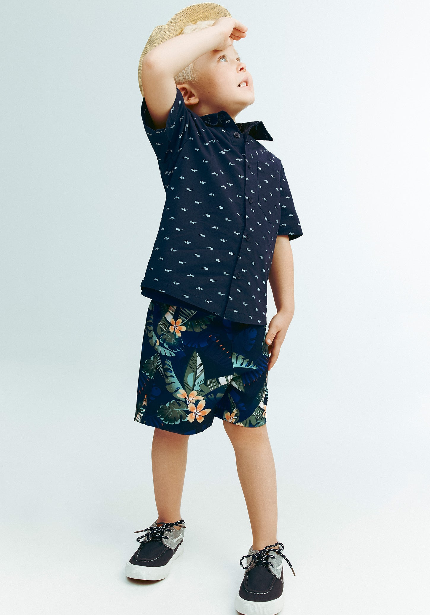 Short maillot de bain - Enfant garçon && BLEU MARINE MUL