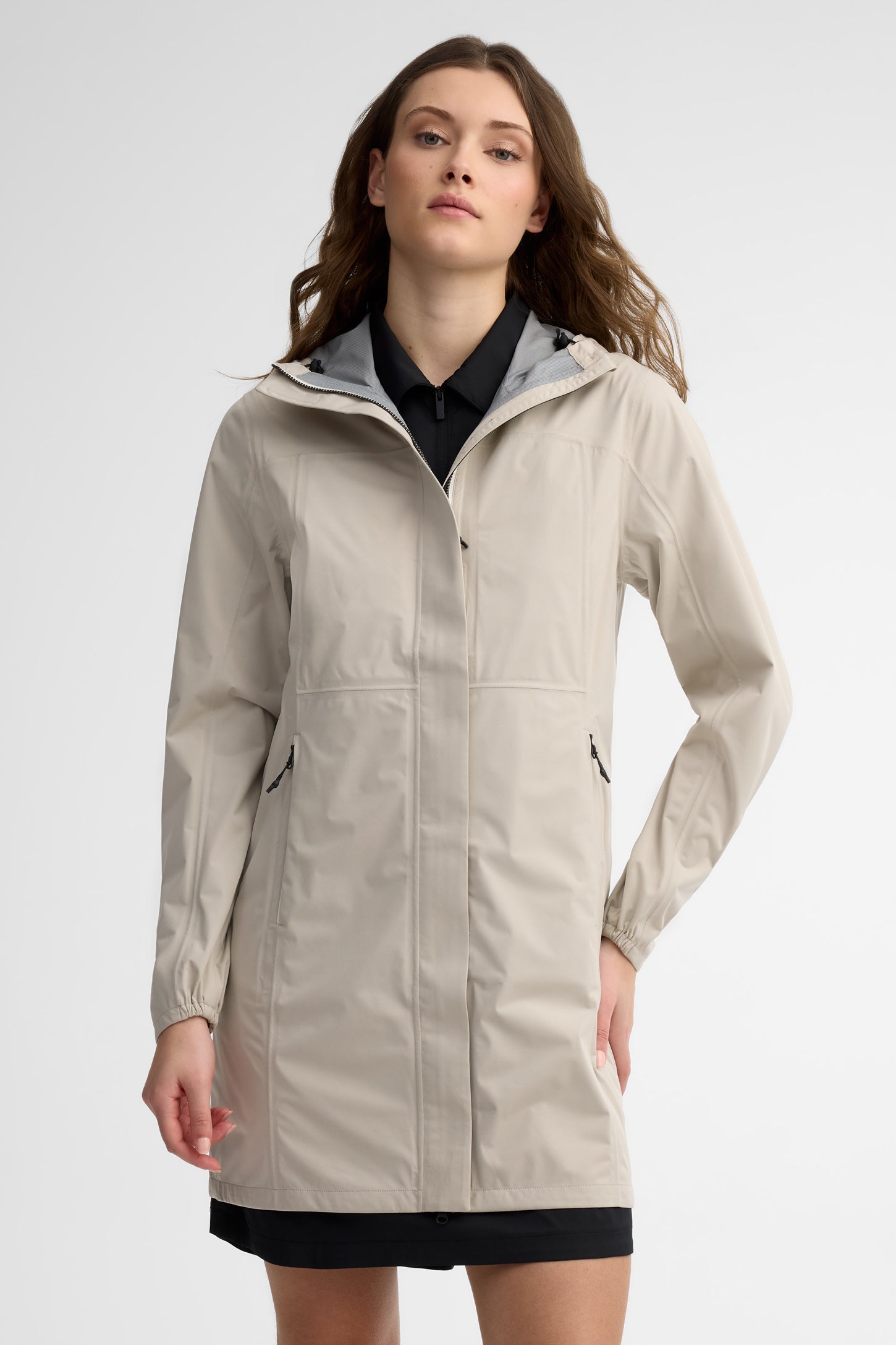 Manteau long imperméable BM - Femme && BEIGE