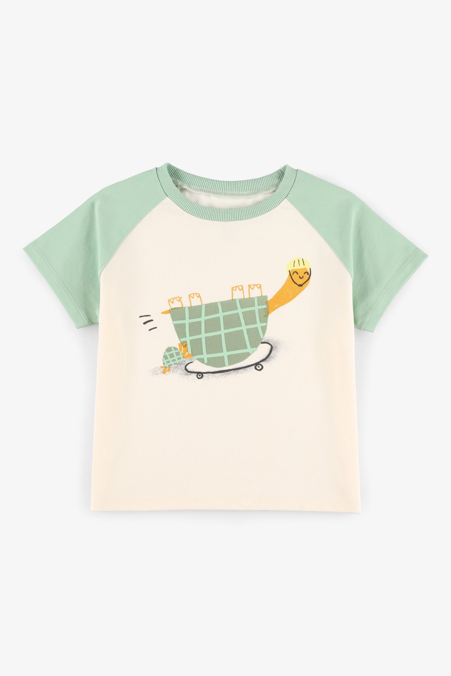 T-shirt col rond en coton, 2T-3T - Bébé garçon && VERT