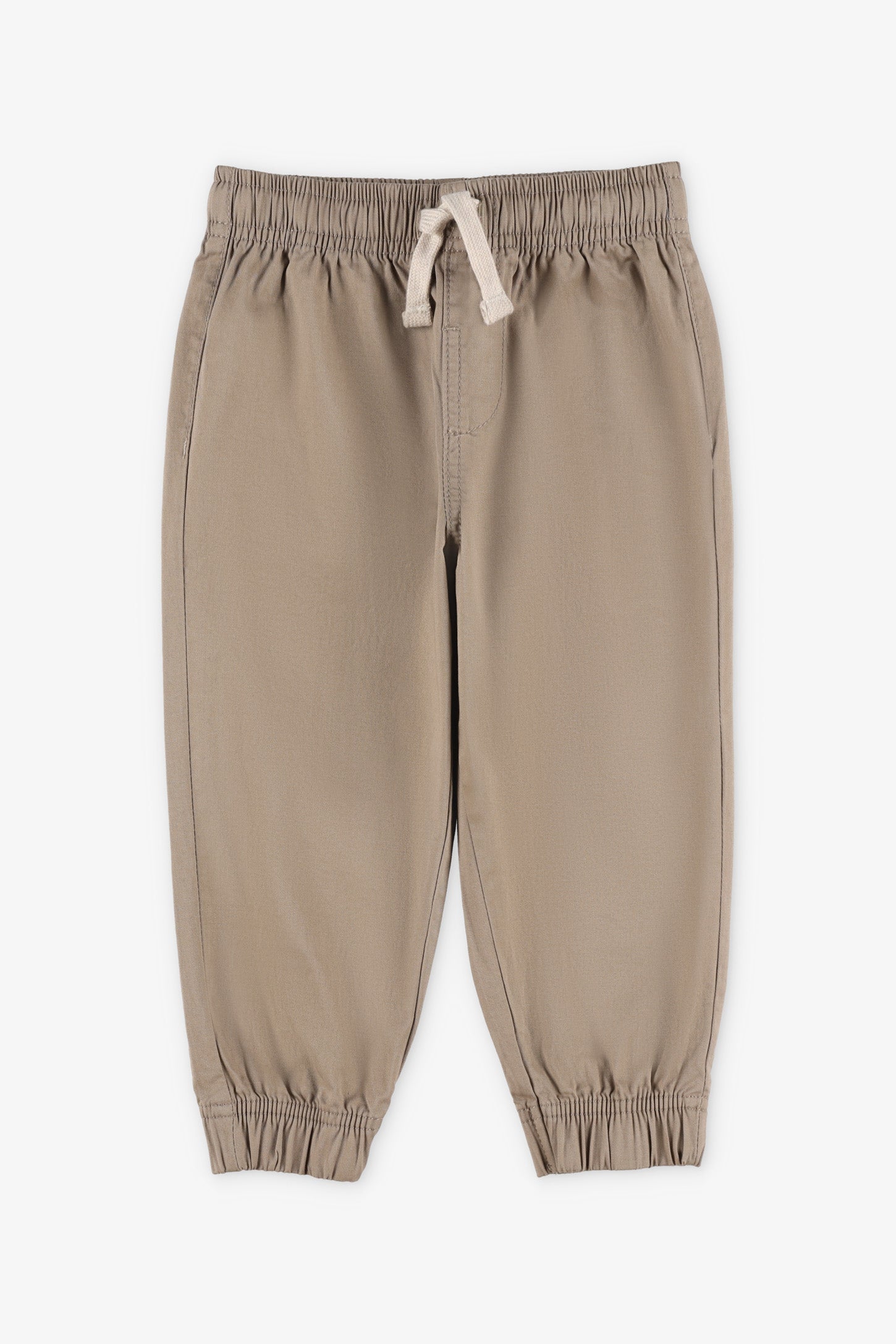Pantalon jogger en twill, 2T-3T - Bébé garçon && BRUN