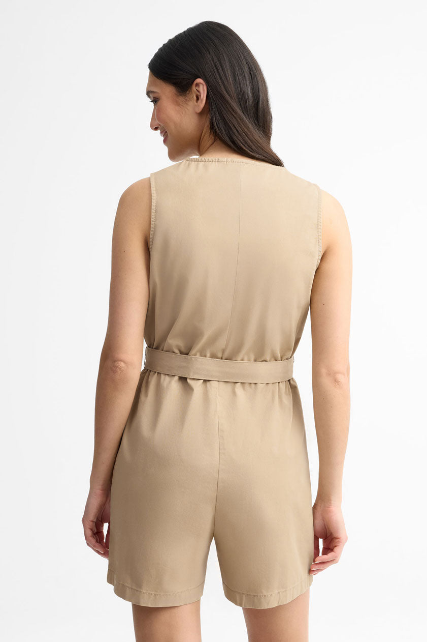 Combi-short coton - Femme && BEIGE