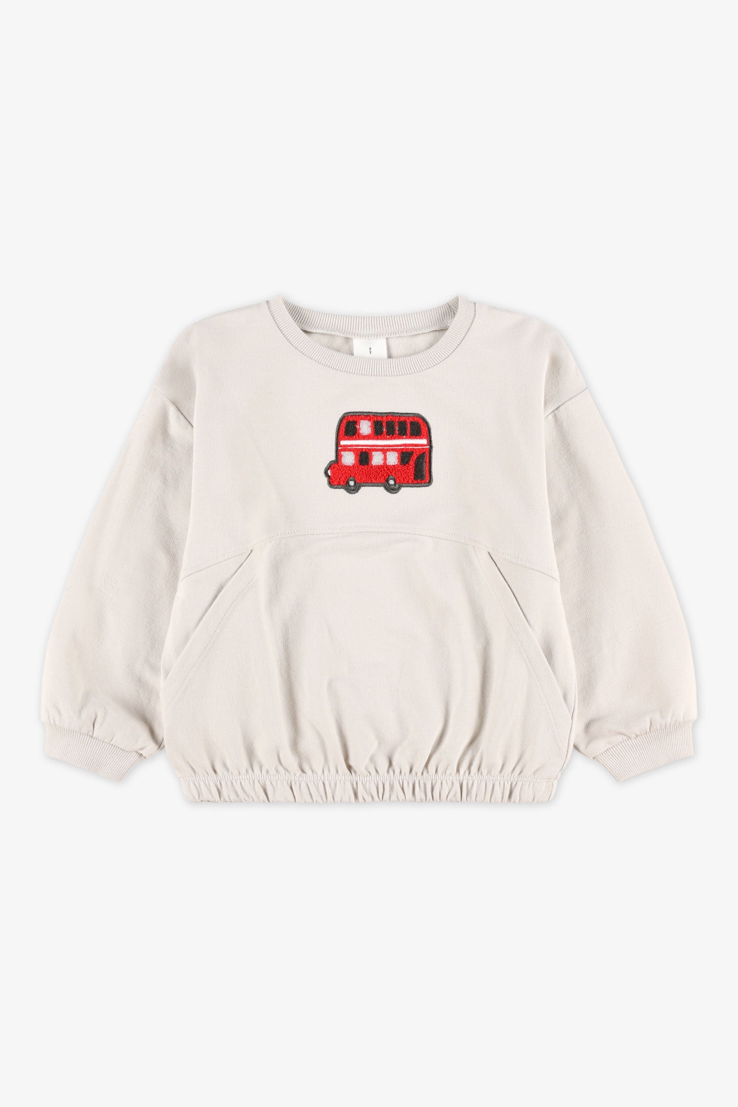 Chandail ouaté col rond - Bébé garçon && GRIS