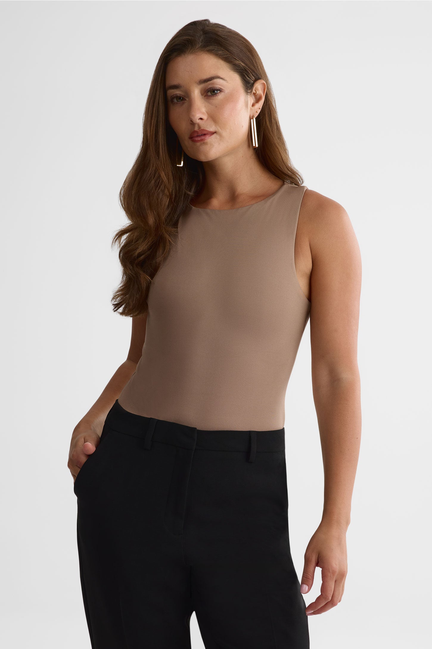 Camisole ajustée - Femme && BRUN