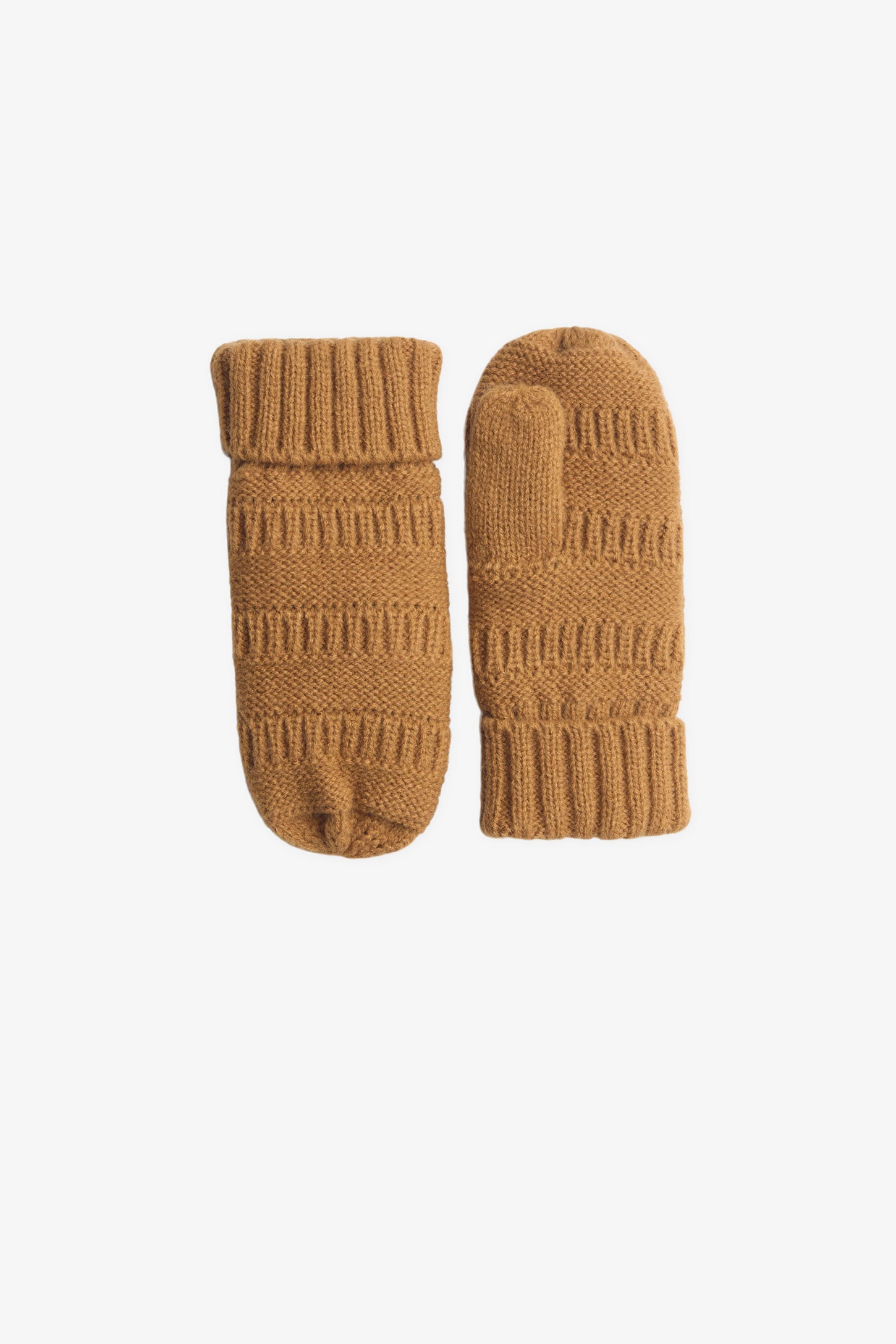 Mitaine en tricot double polar - Enfant garçon && BRUN