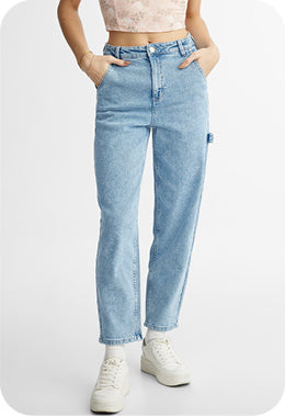 pantalon-jeans-denim-femme-coupe-mom