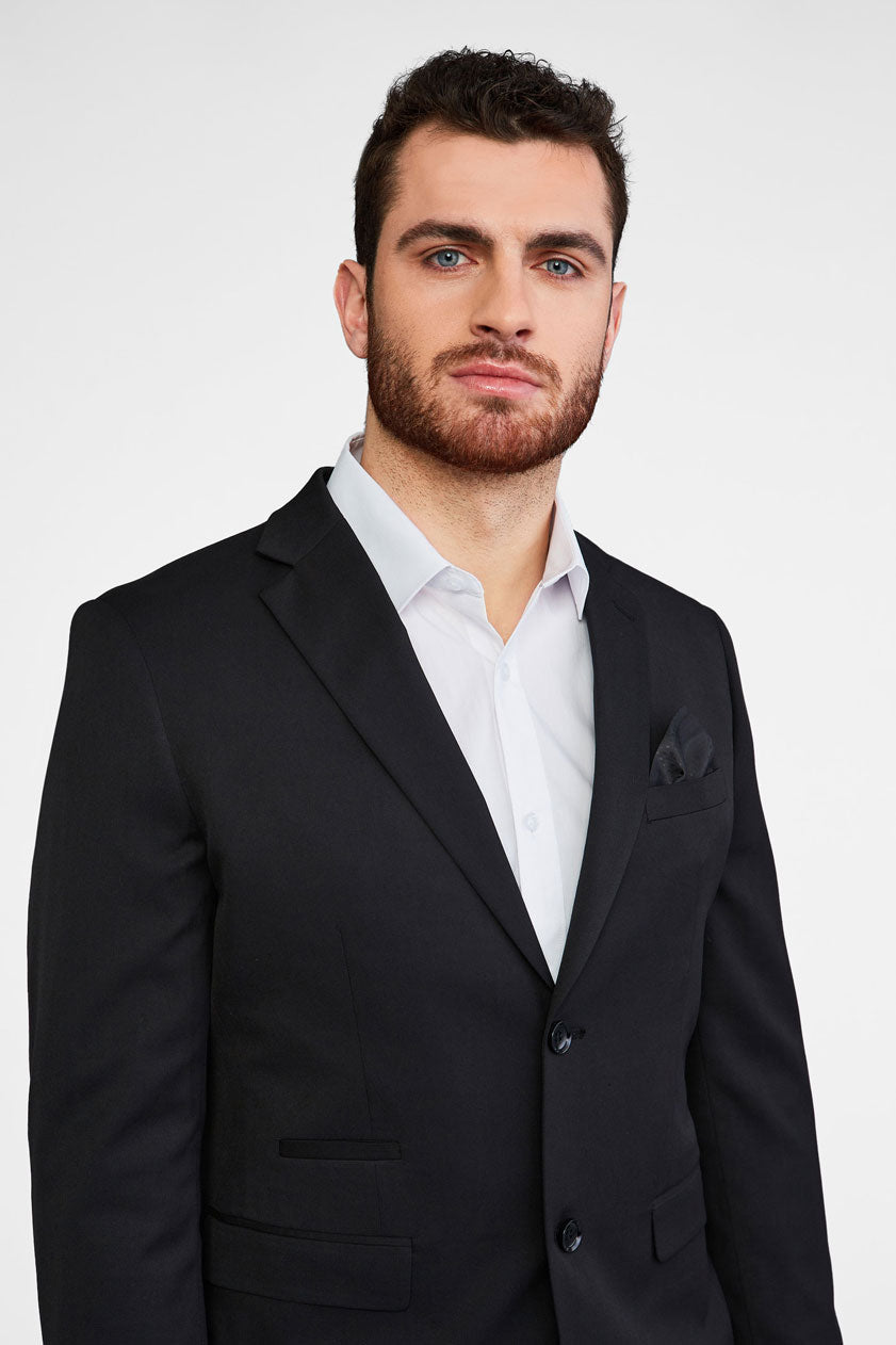 Veston coupe moderne ajustée - Homme && NOIR