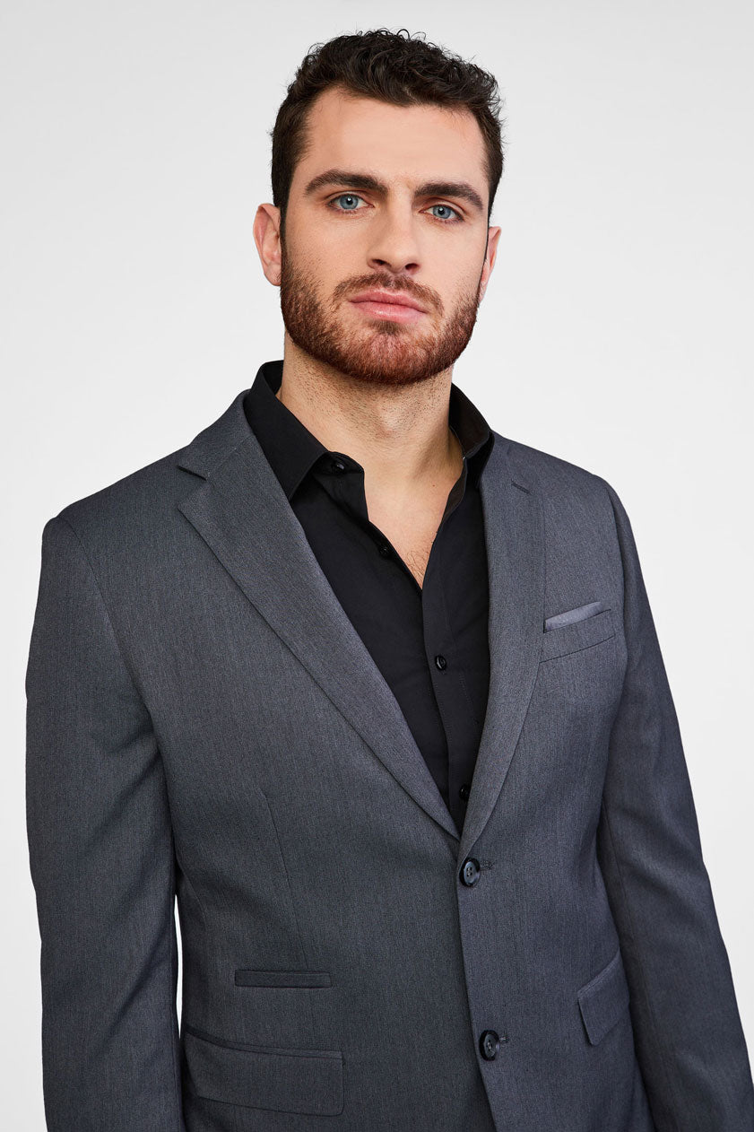 Veston coupe moderne ajustée - Homme && GRIS