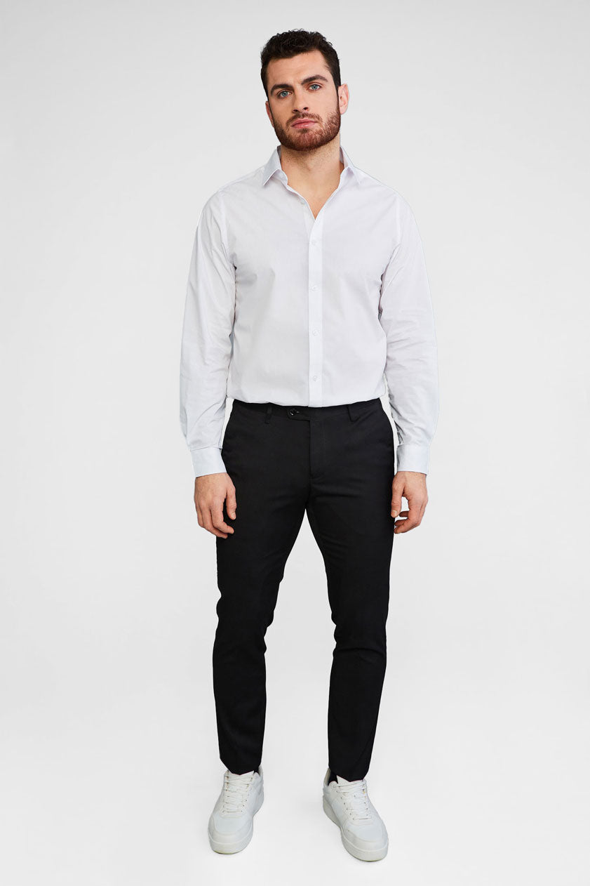 Pantalon habillé coupe moderne - Homme && NOIR