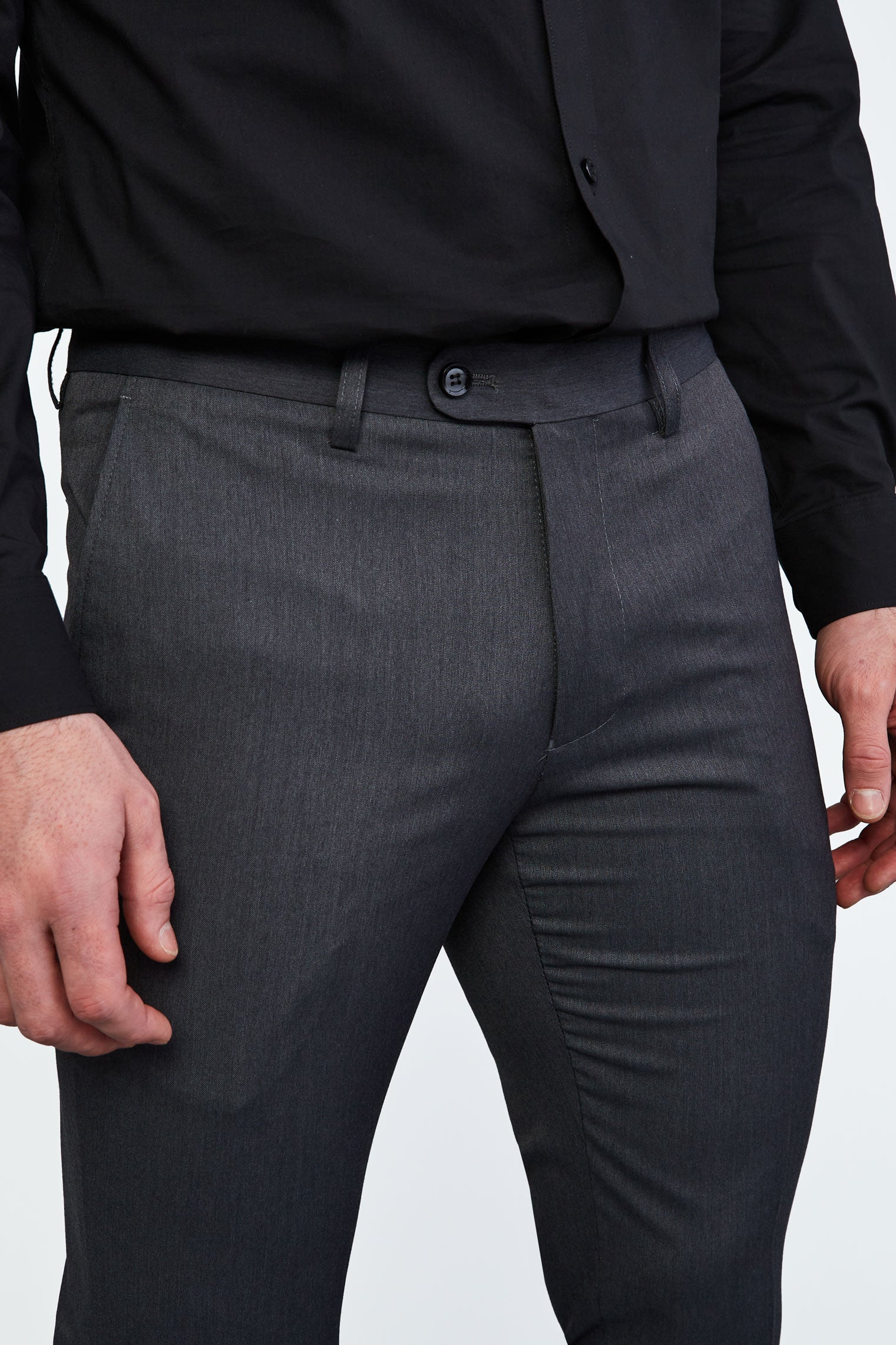 Pantalon habillé coupe moderne - Homme && GRIS