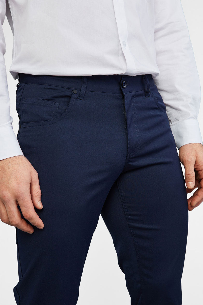Pantalon habillé 5 poches - Homme && MARIN
