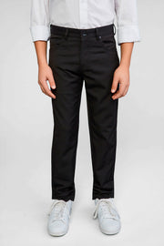 Pantalon habillé coupe moderne - Ado garçon - Aubainerie && NOIR
