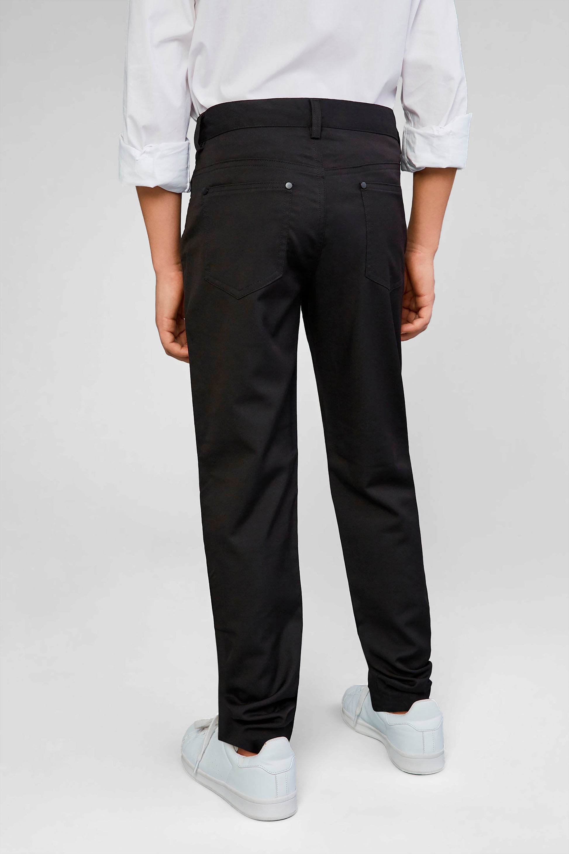 Pantalon habillé coupe moderne - Ado garçon - Aubainerie && NOIR