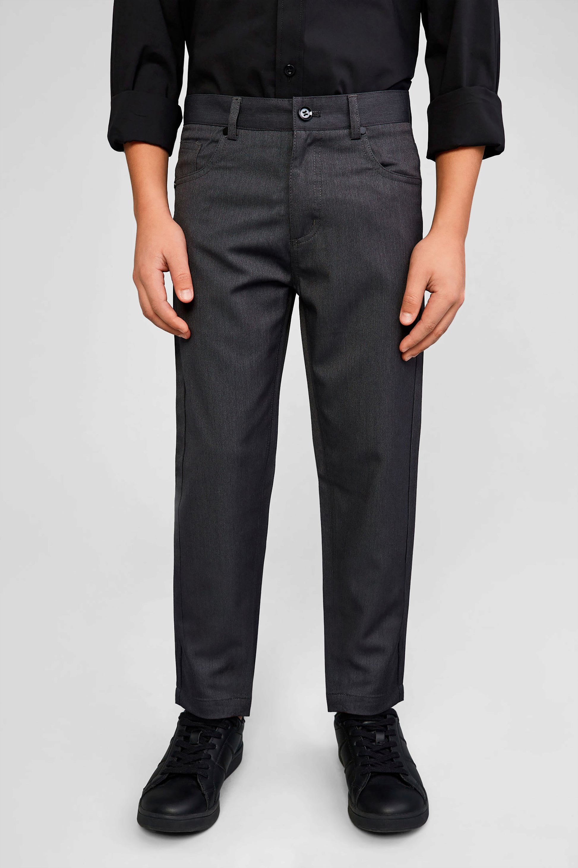 Pantalon habillé coupe moderne - Ado garçon - Aubainerie && GRIS