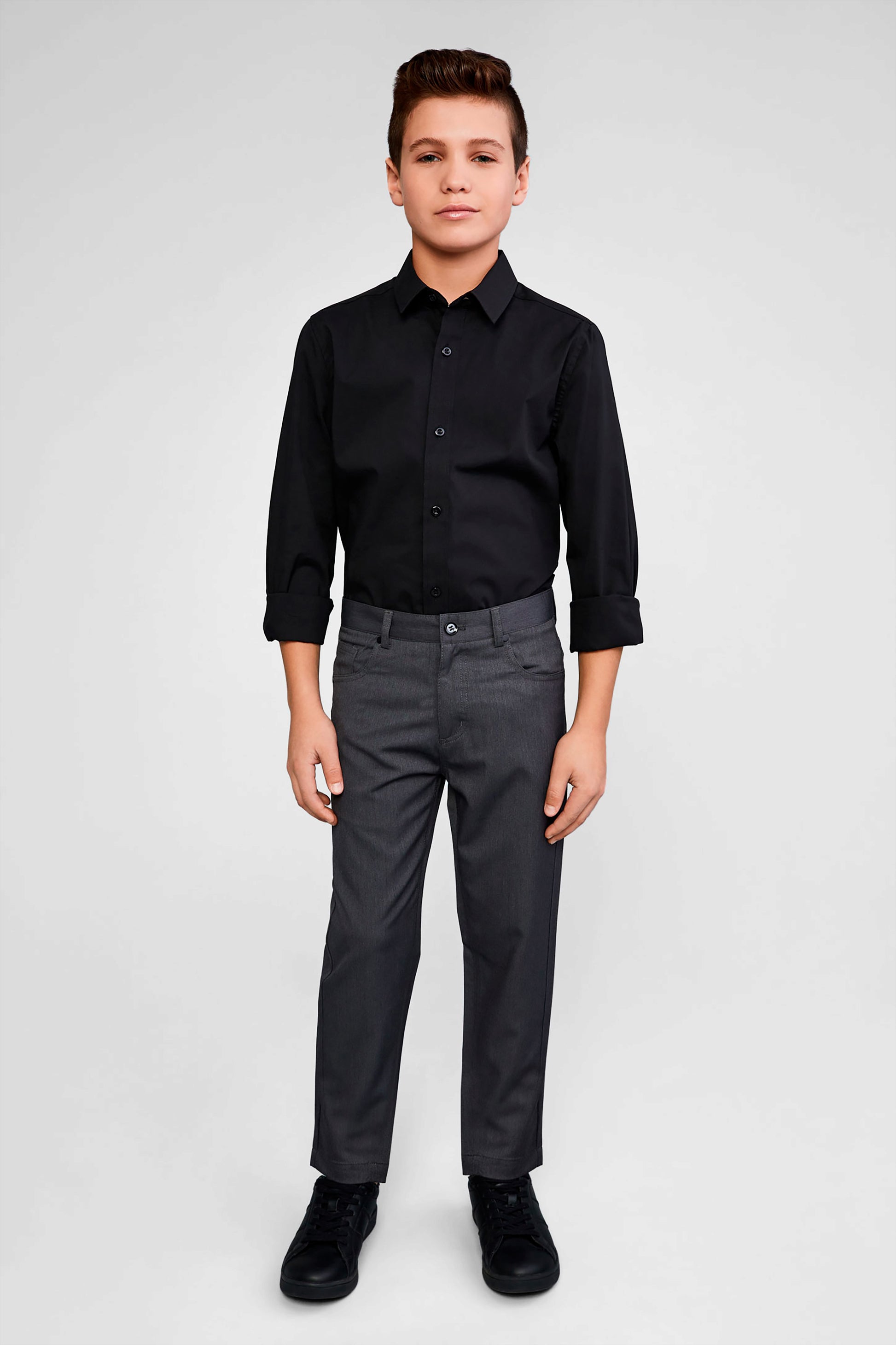 Pantalon habillé coupe moderne - Ado garçon - Aubainerie && GRIS