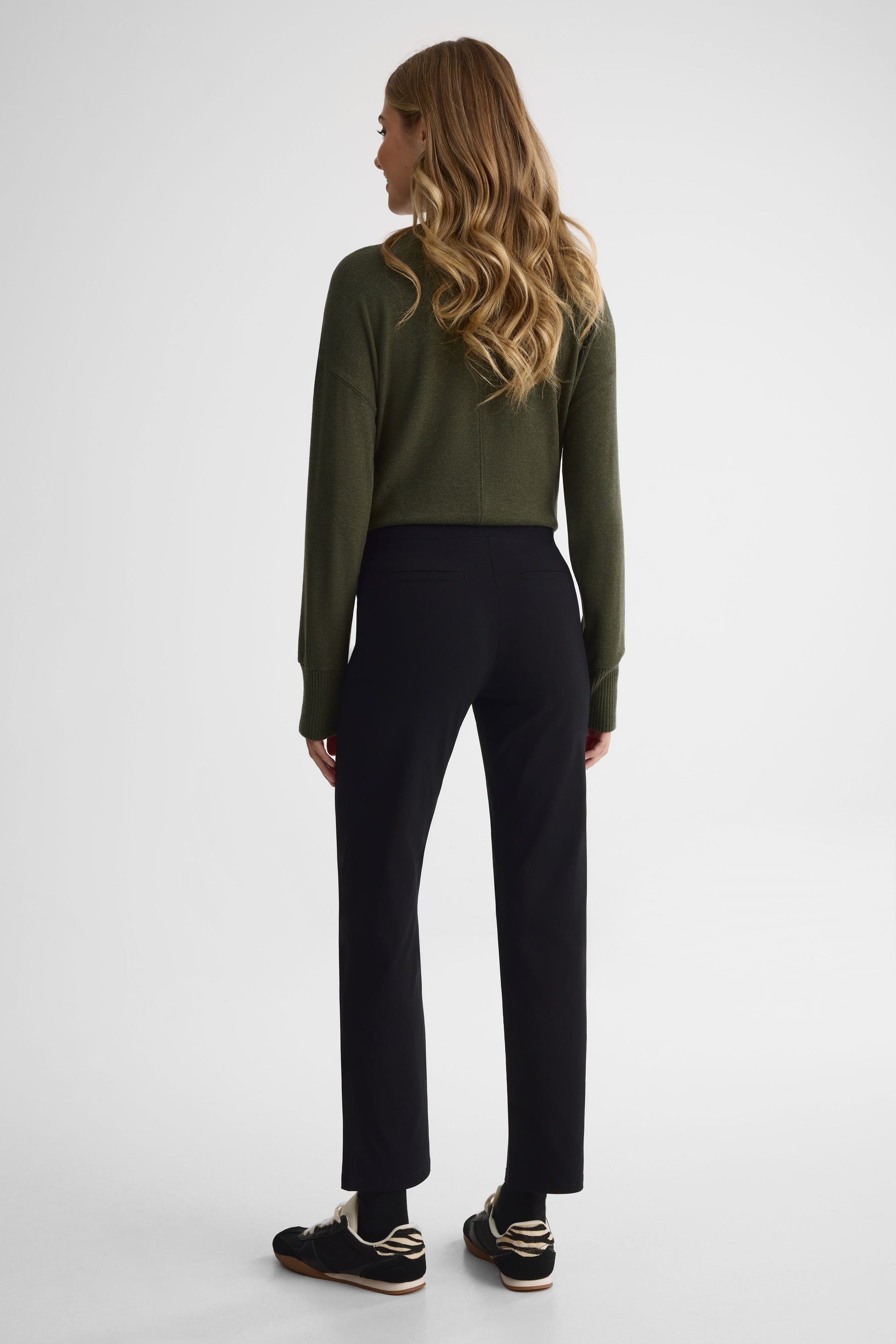 Pantalon en twill extensible - Femme && NOIR