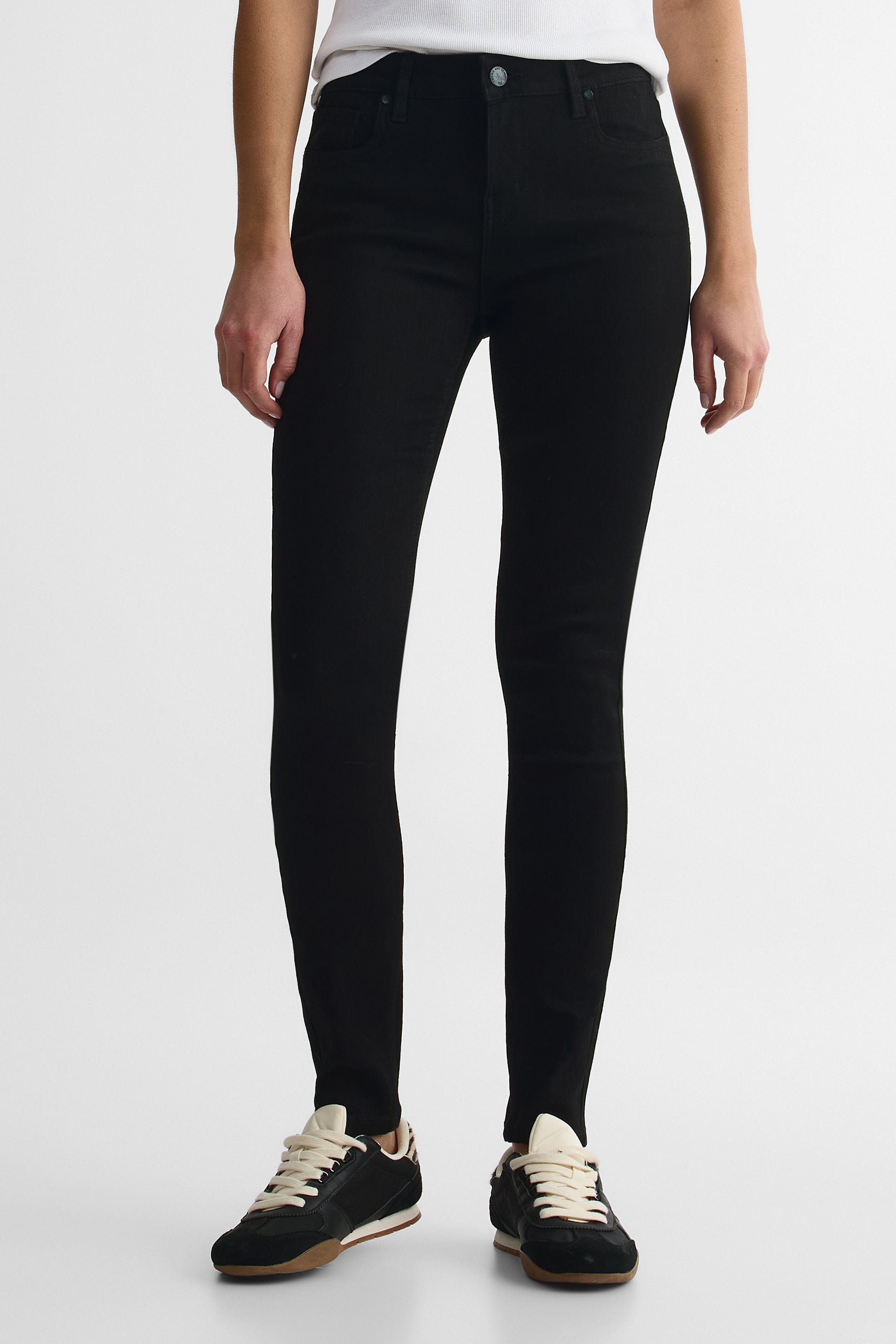 Jeans coupe ajustée - Femme && NOIR