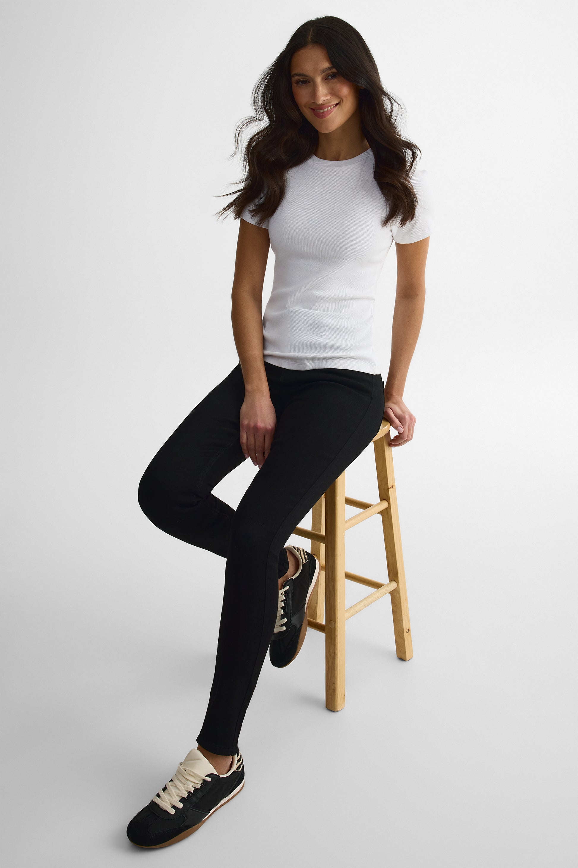 Jeans coupe ajustée - Femme && NOIR