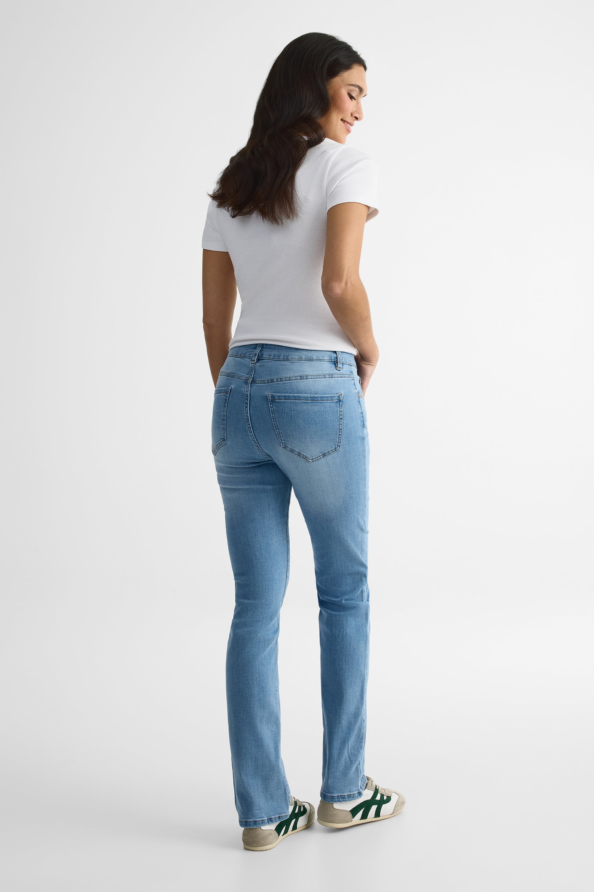 Jeans coupe droite 30'' - Femme && BLEU CLAIR
