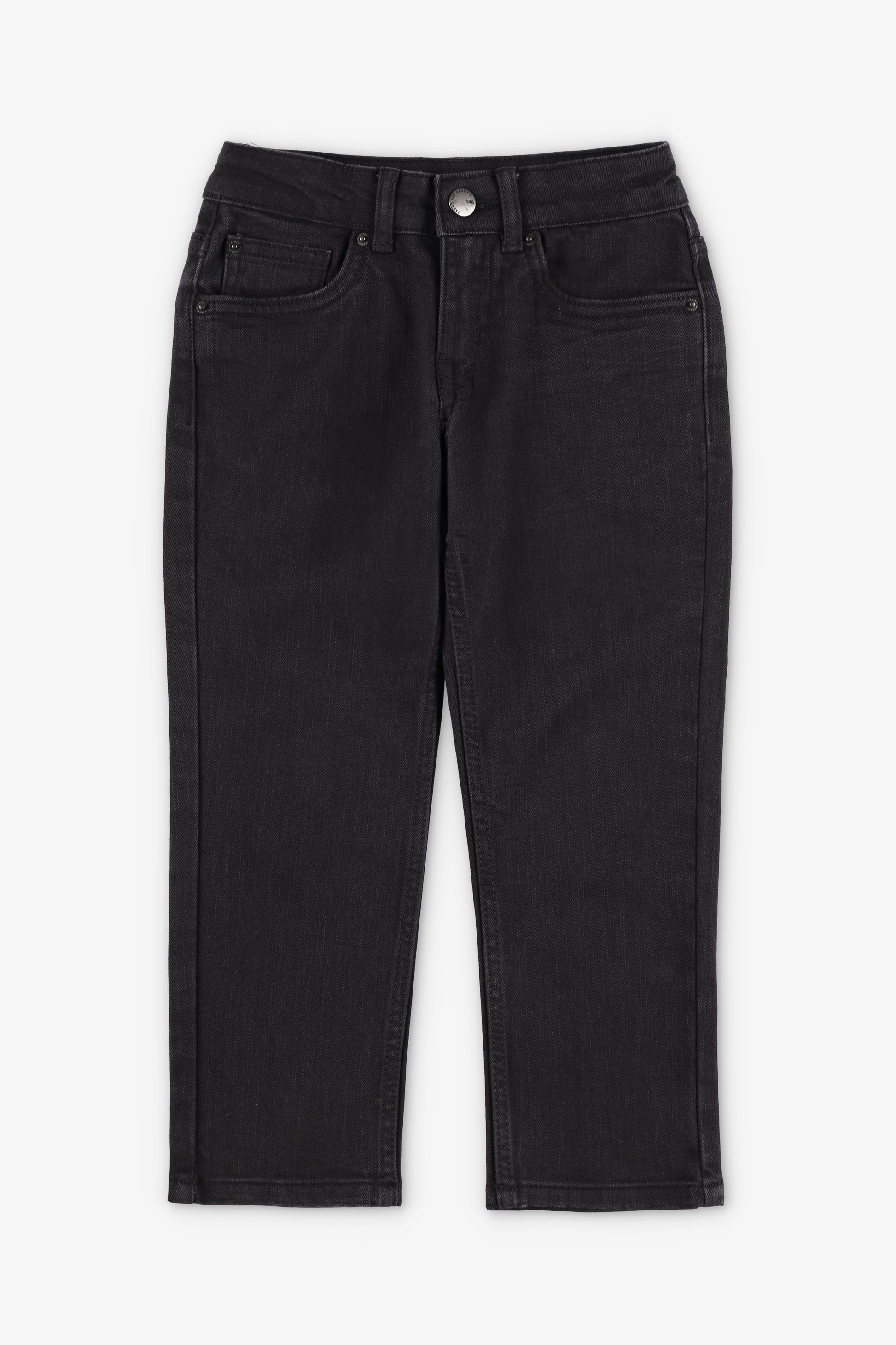Jeans coupe droite - Enfant garçon && NOIR