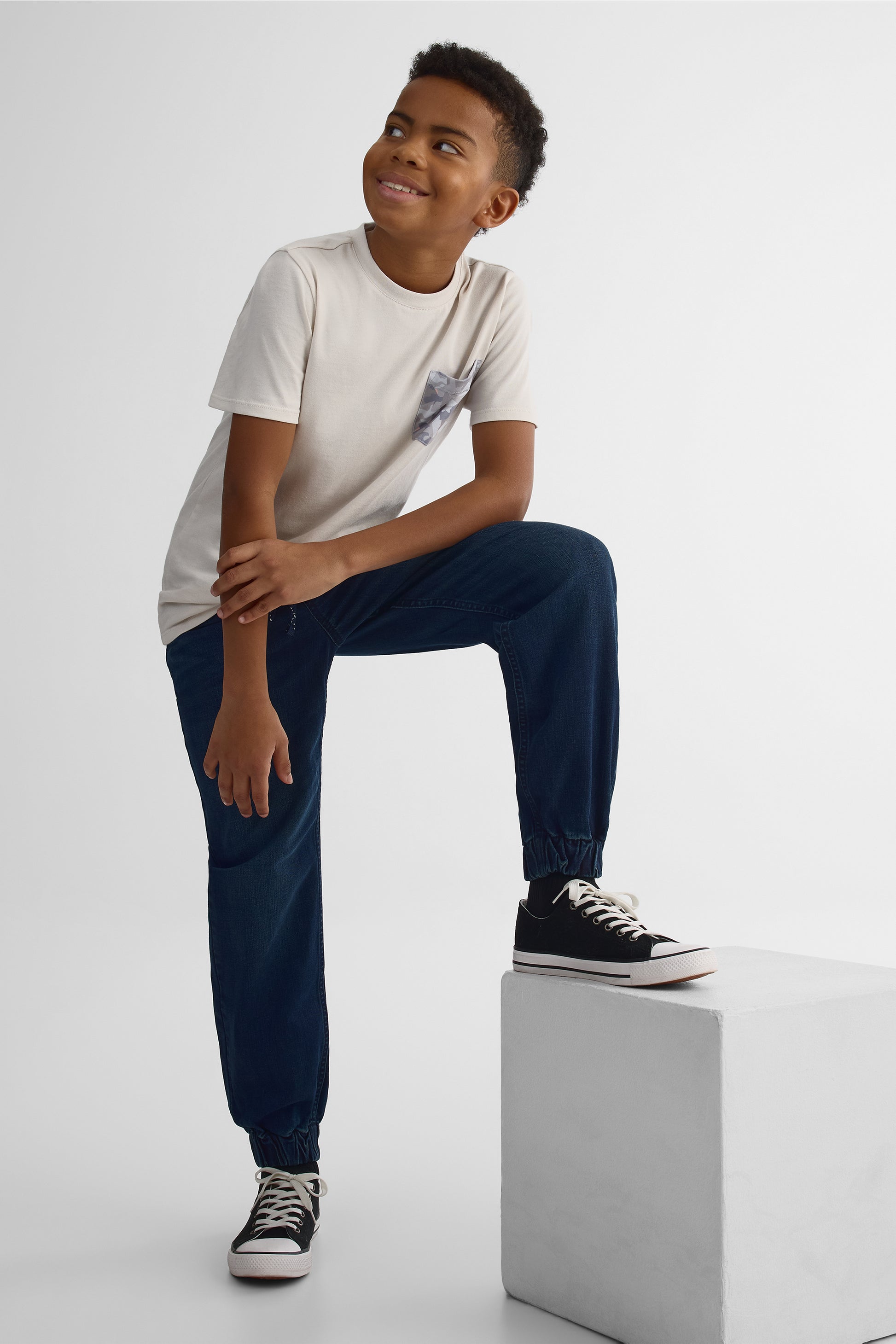 Jogger en jeans - Ado garçon - Aubainerie