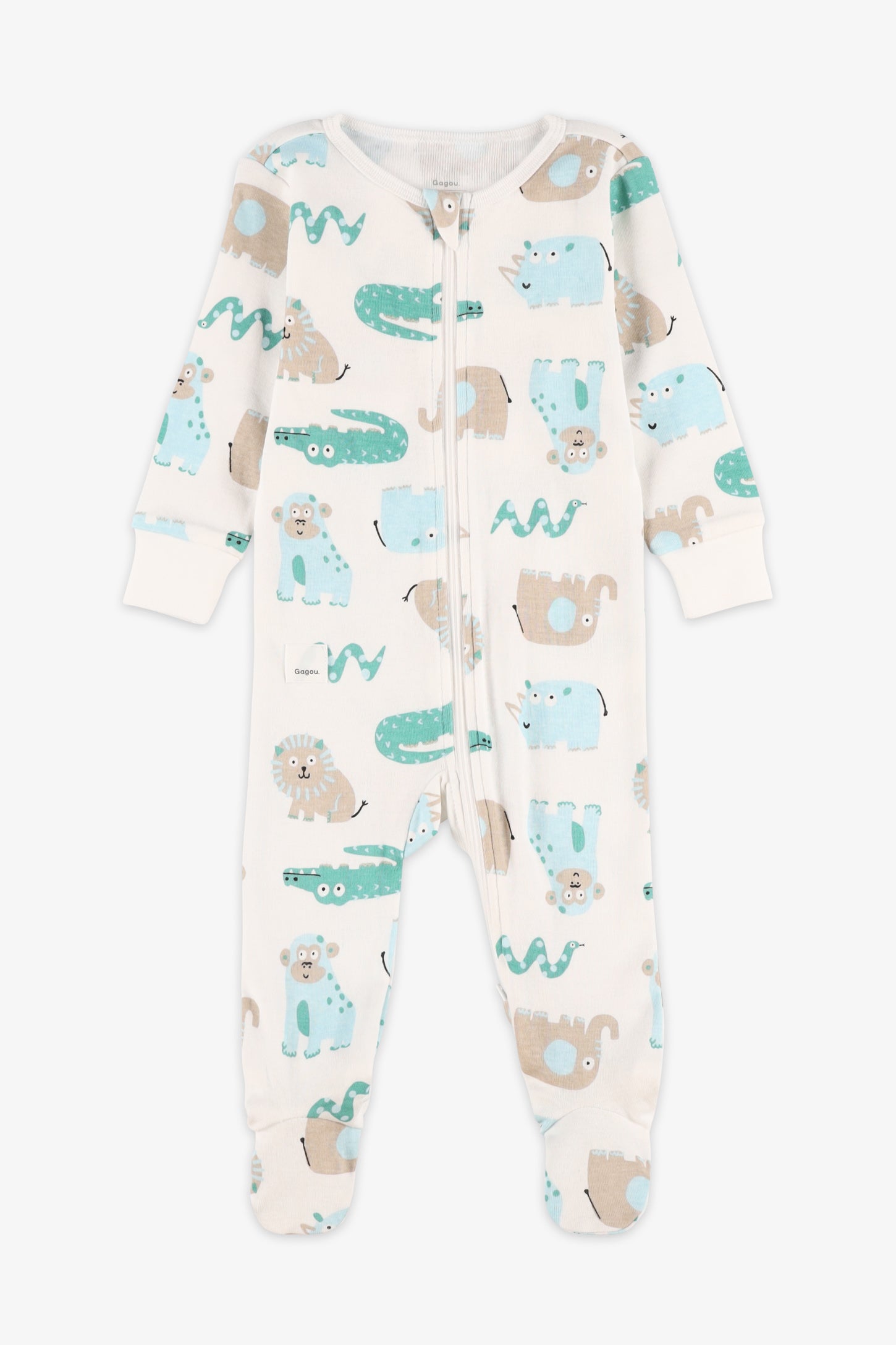 Pyjama 1-pièce coton bio, 2/30$ - Bébé && VERT/MULTI