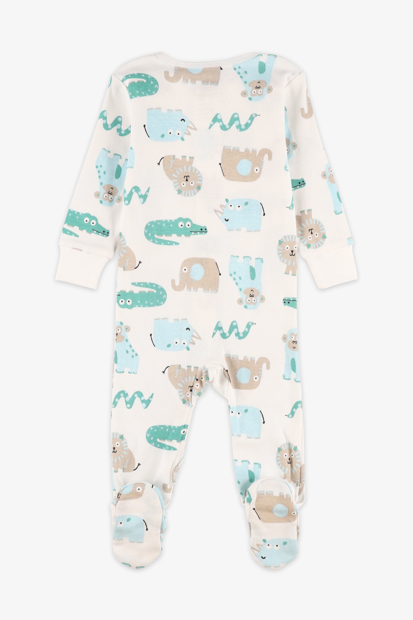 Pyjama 1-pièce coton bio, 2/30$ - Bébé && VERT/MULTI