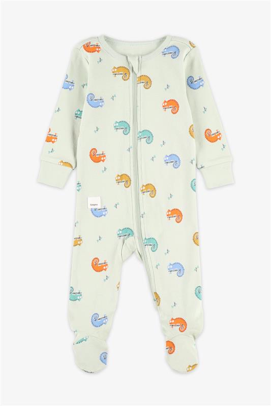 Pyjama 1-pièce coton bio, 2/30$ - Bébé && VERT PALE